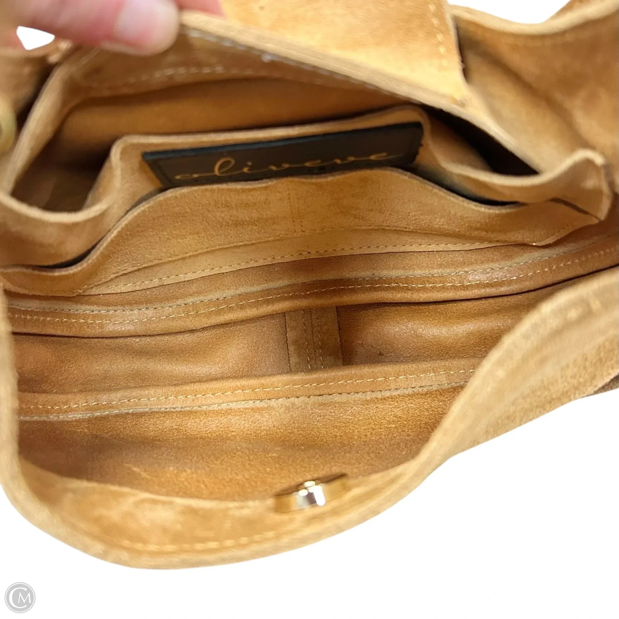 Handbag Leather By Oliveva, Size: Medium