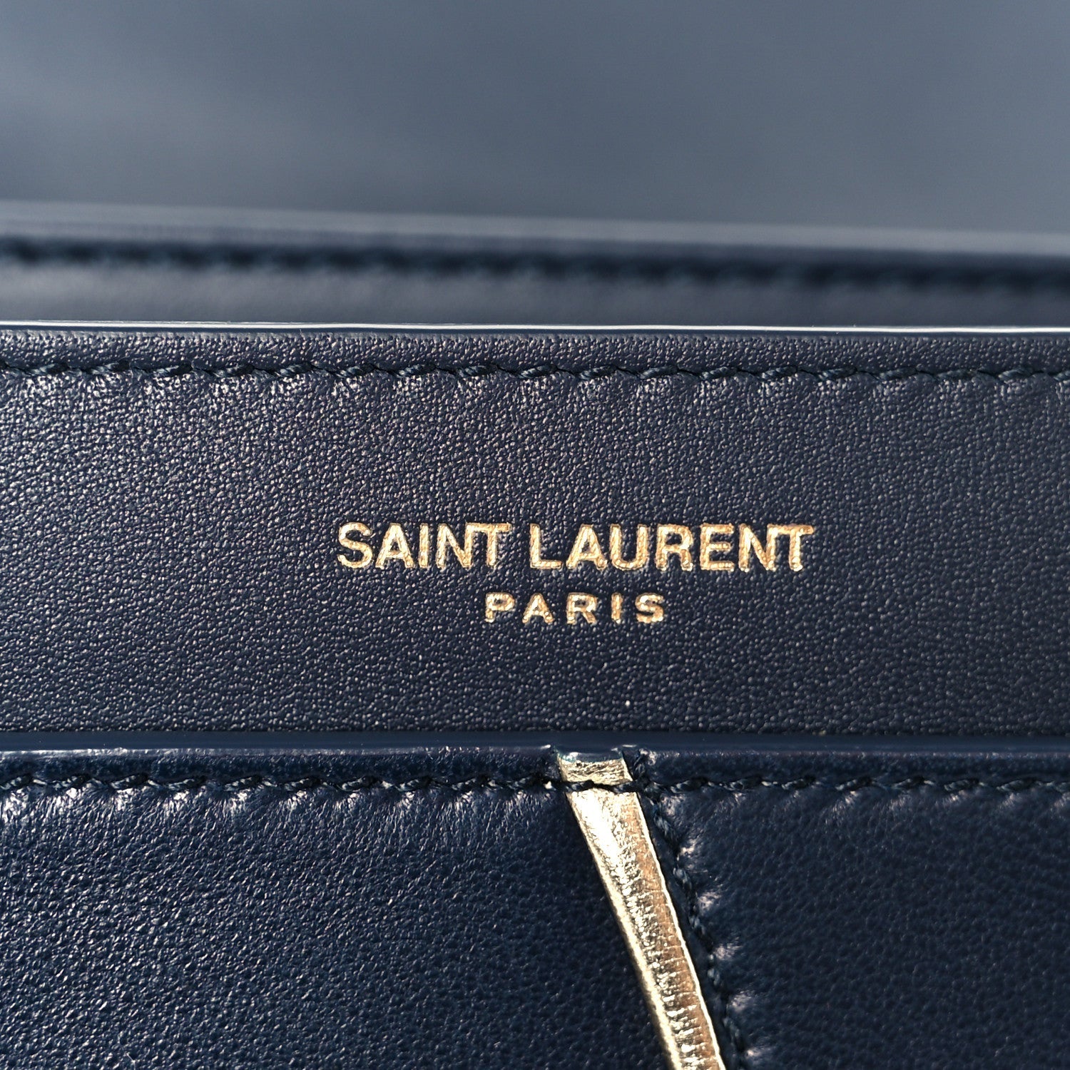 Lambskin Quilted Le Maillon Satchel Marine