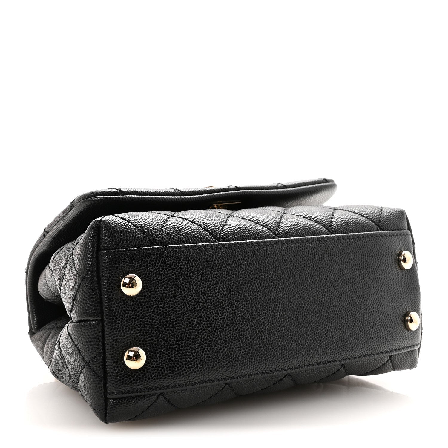 Caviar Quilted Extra Mini Coco Handle Flap Black