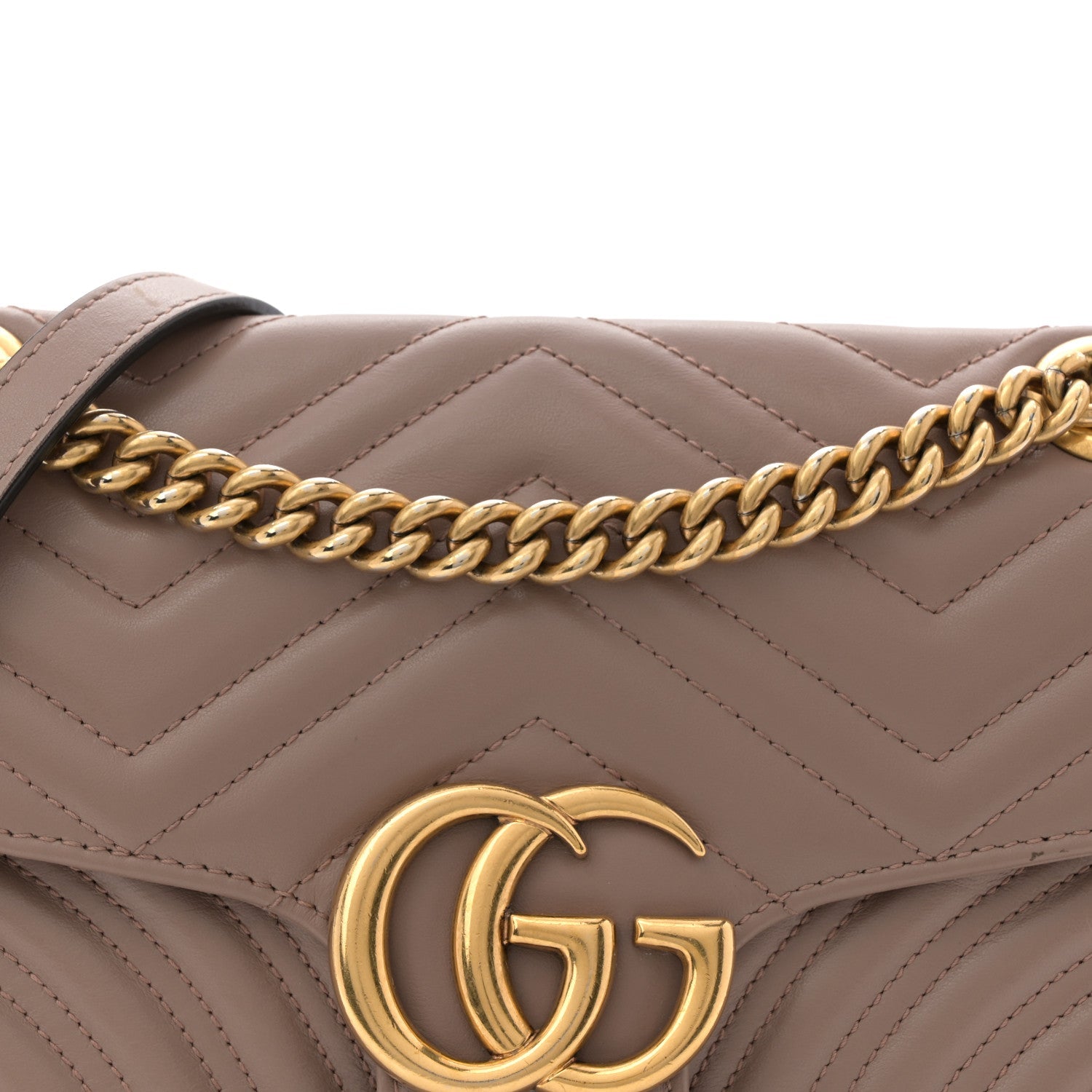 Calfskin Matelasse Small GG Marmont Shoulder Bag Porcelain Rose