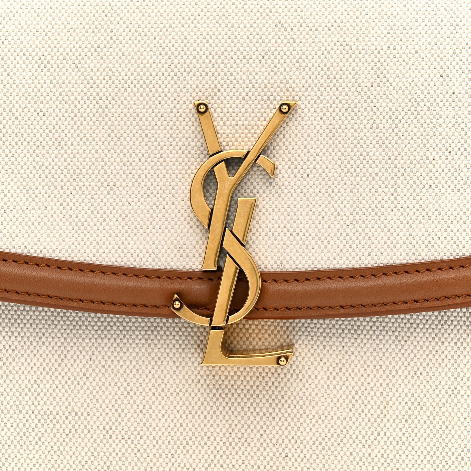 Linen Calfskin Monogram Small Solferino Satchel Greggio Brick