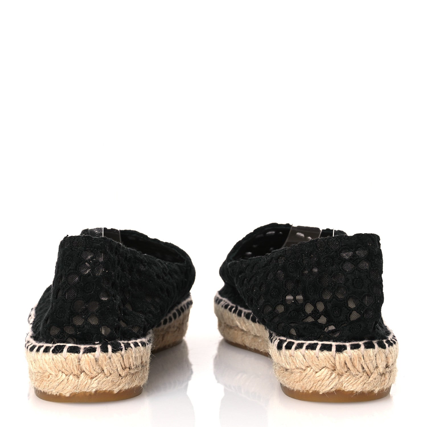Lace Patent CC Espadrilles 40 Black