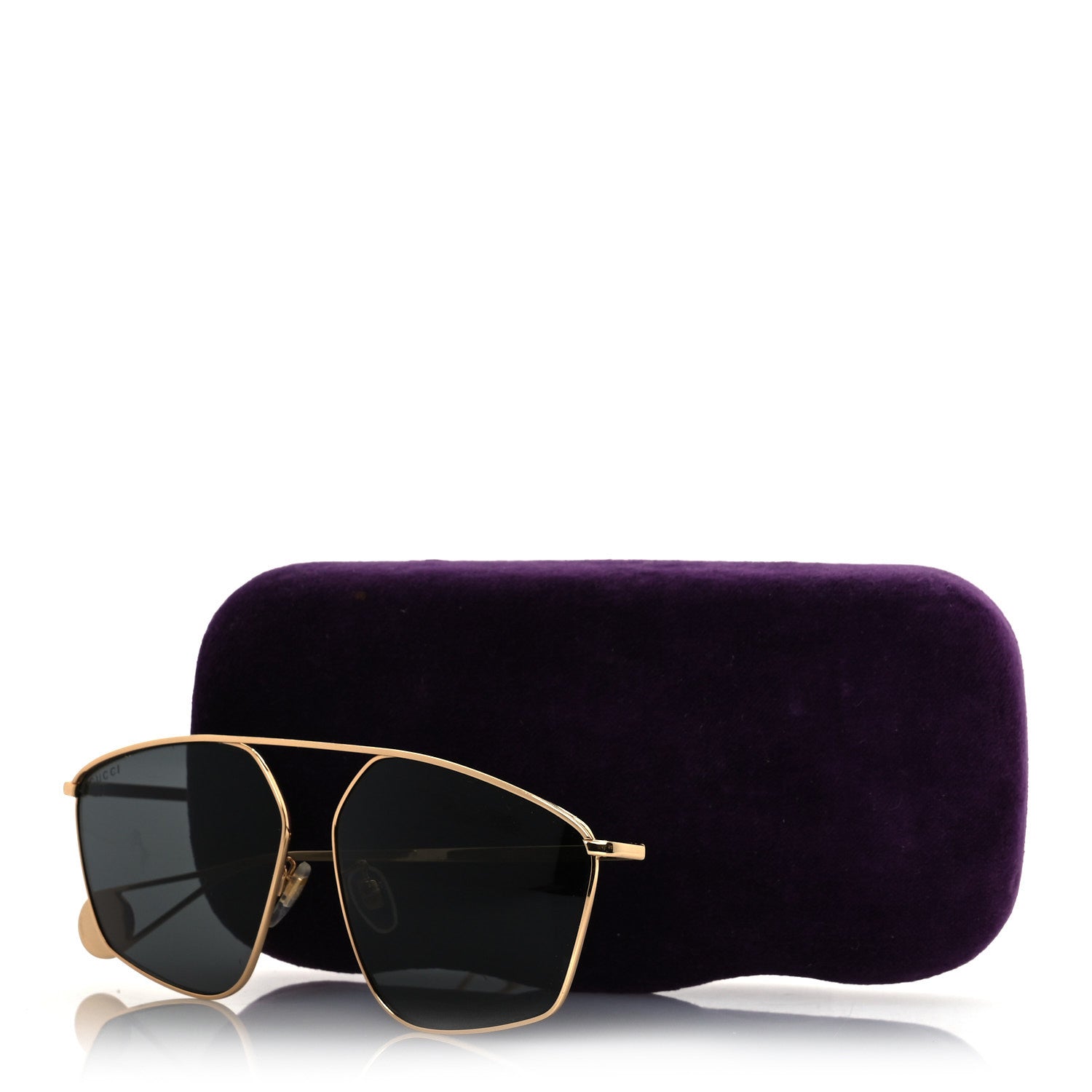 Square Frame GG0437SA Sunglasses Gold