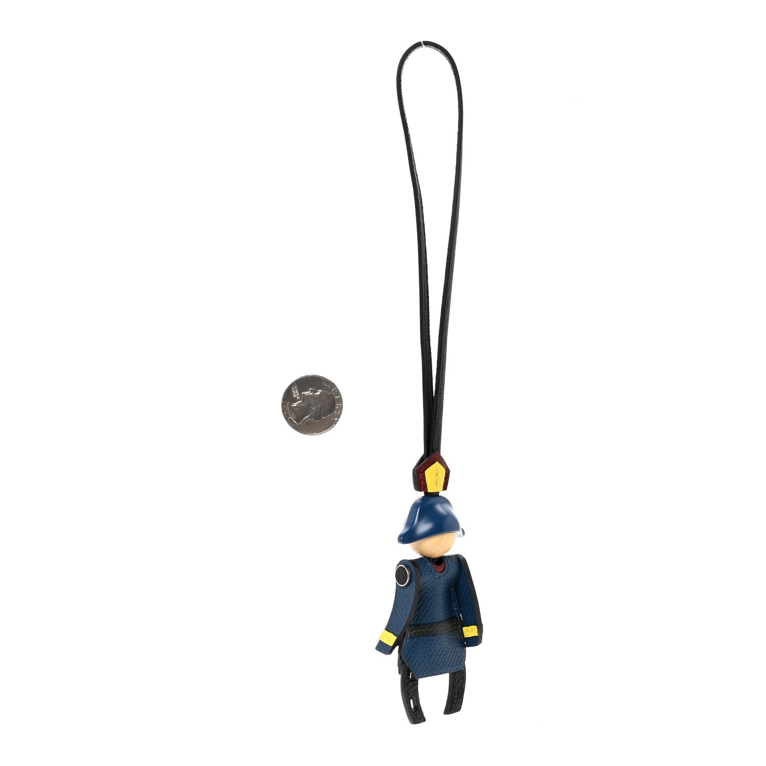 Epsom Chevre Mysore Artificer Bag Charm Black Deep Blue Rouge H Vert Fonce Citron