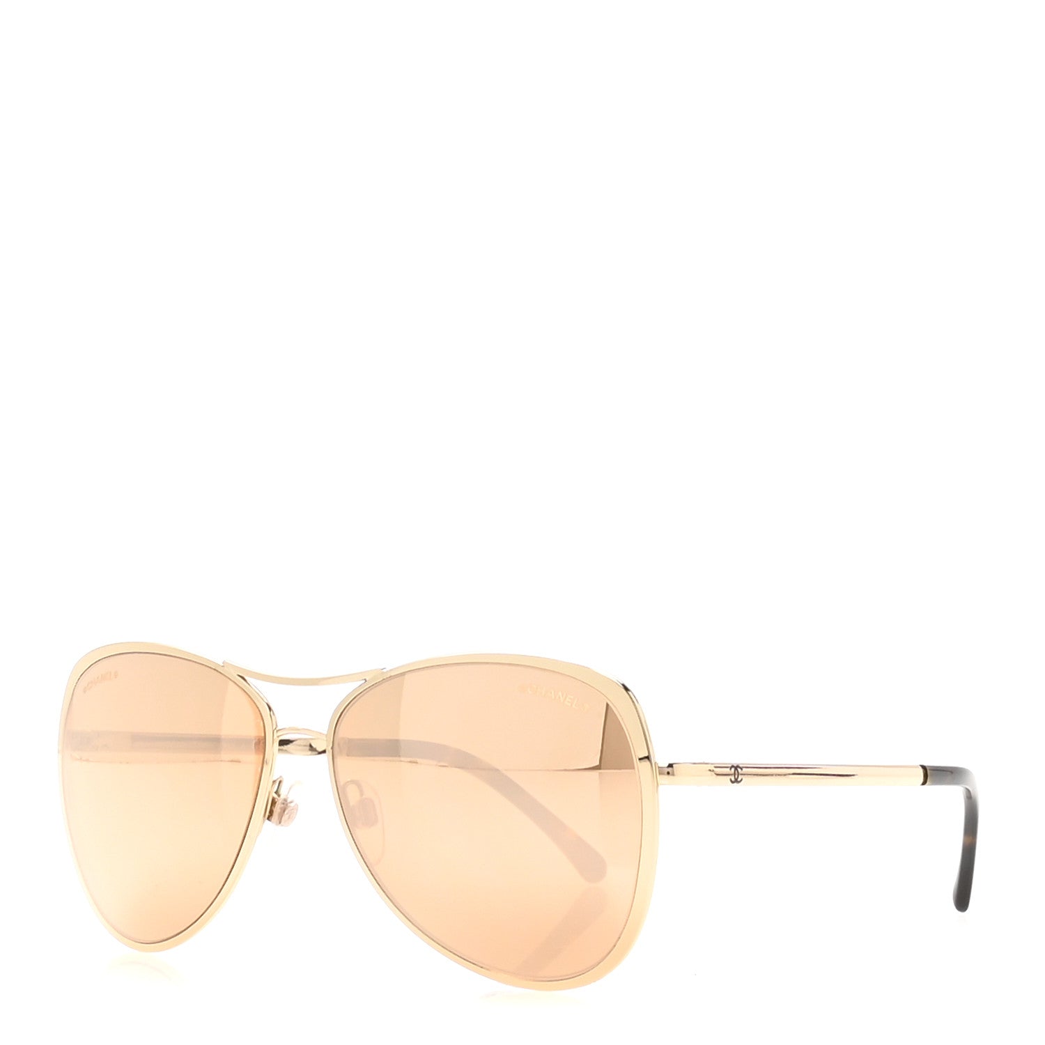 Metal Mirrored Pilot Summer Sunglasses 4223 Gold