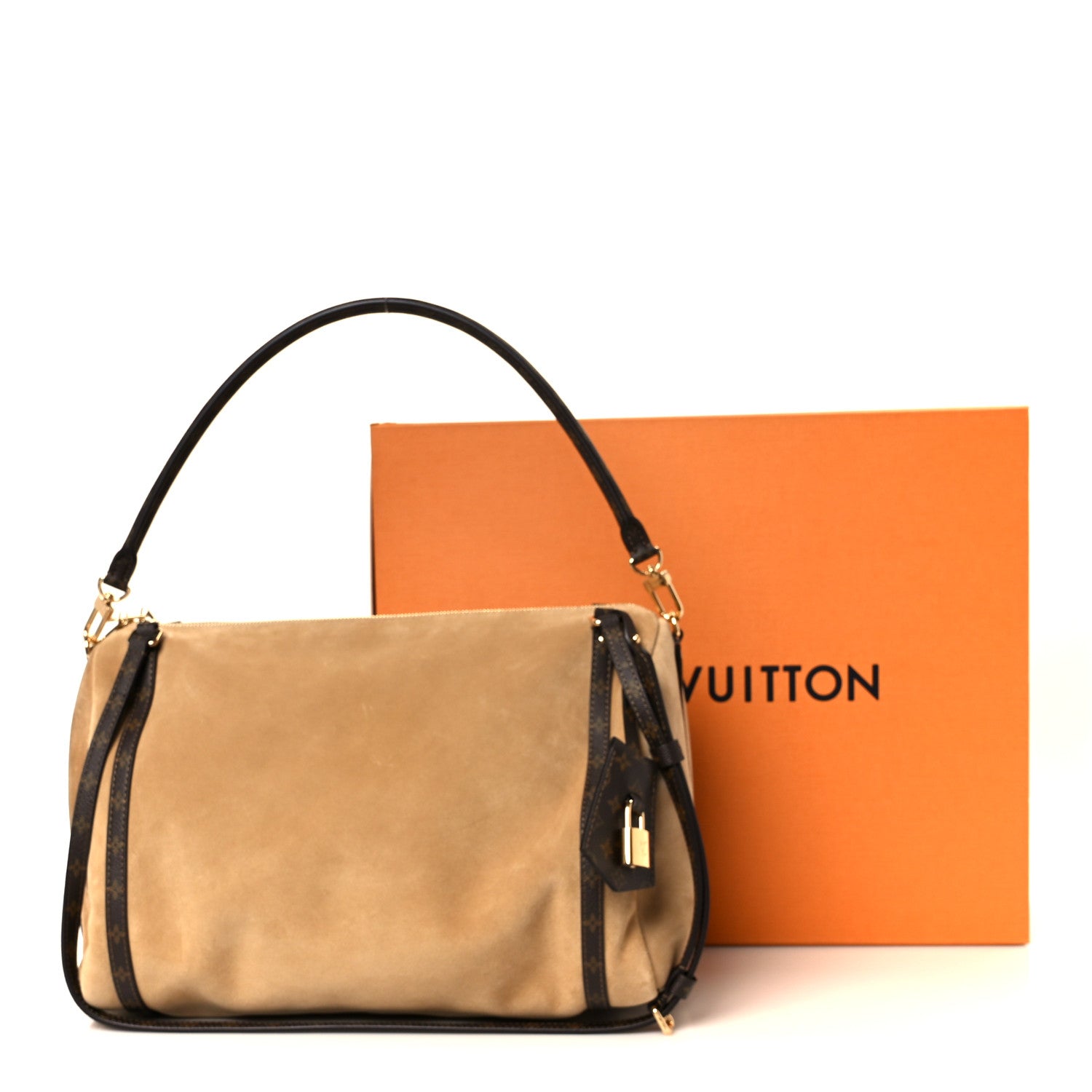 Suede Monogram Express MM Hazelnut