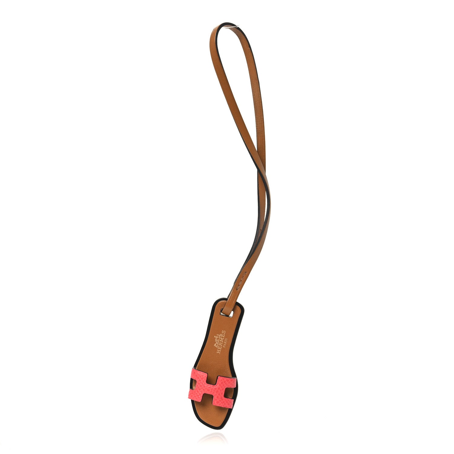 Epsom Butler Calfskin Hunter Oran Nano Bag Charm Rose Texas