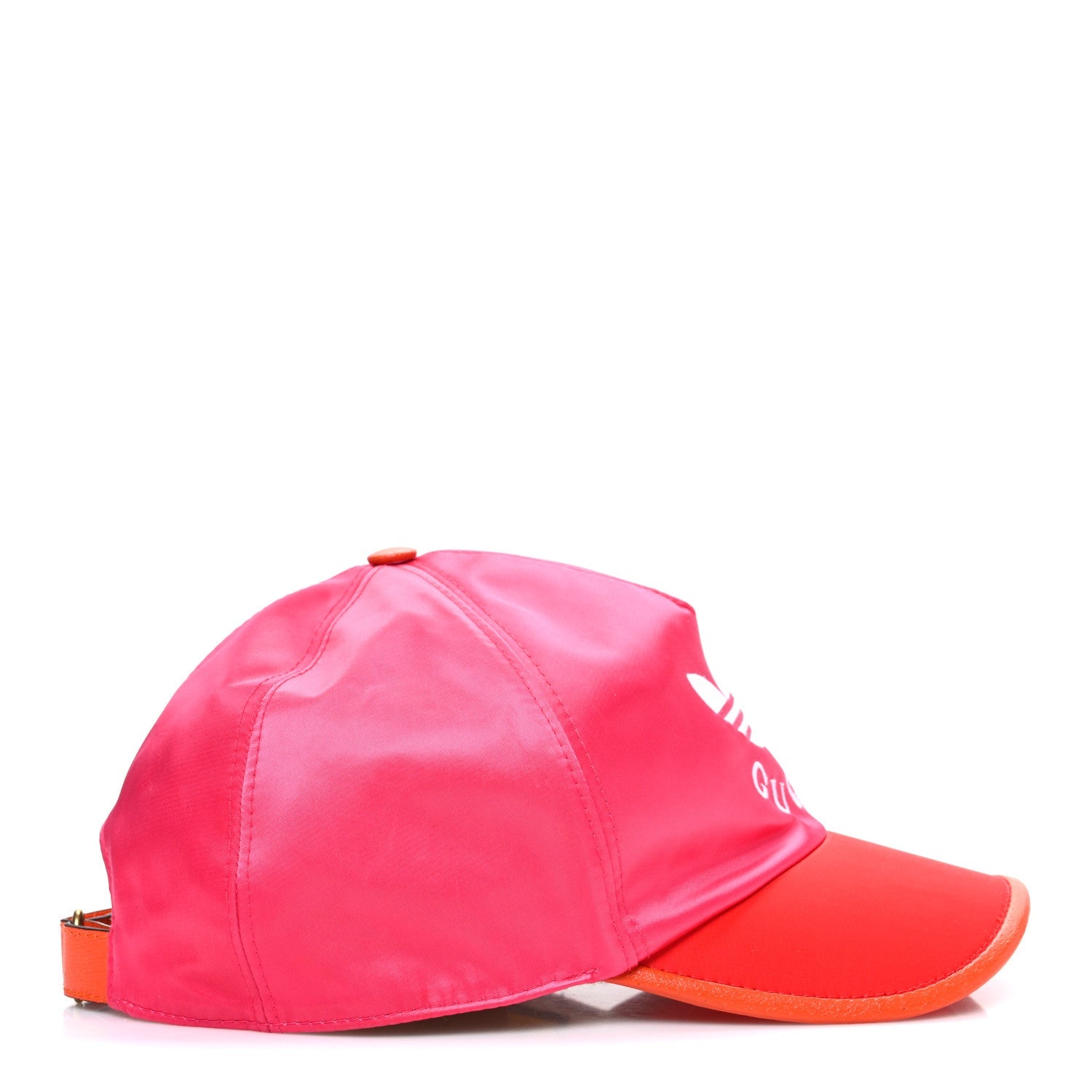 X ADIDAS Satin Trefoil Logo MC Rolly Baseball Hat Fuxia Red