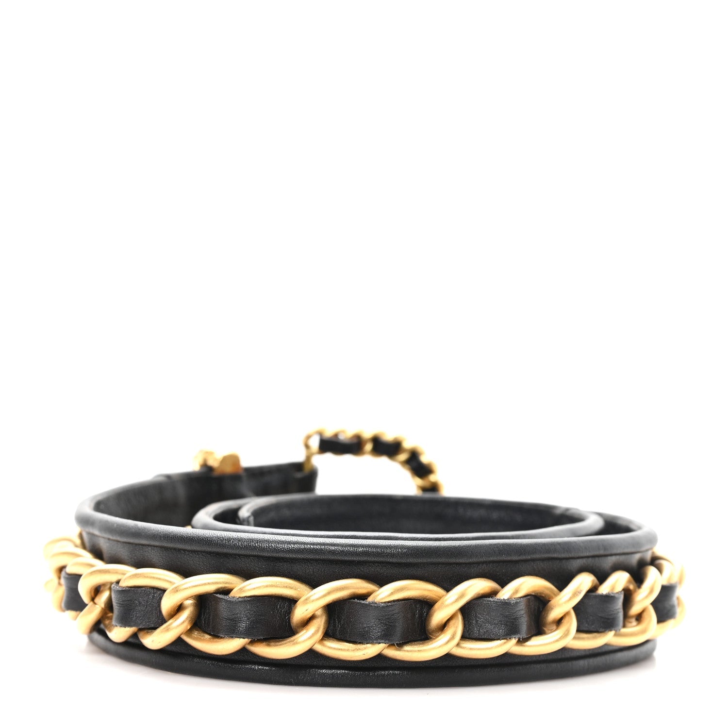 Lambskin Chain Belt 85 34 Black Gold