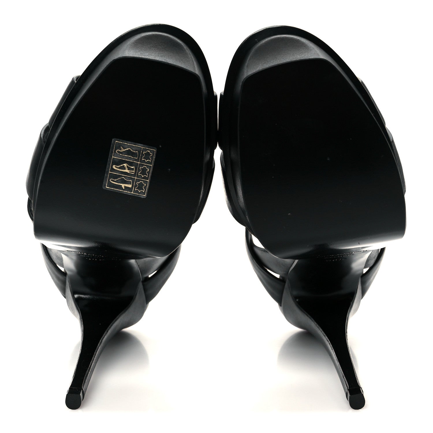 Calfskin Tribute 105 Platform Sandals 38.5 Black