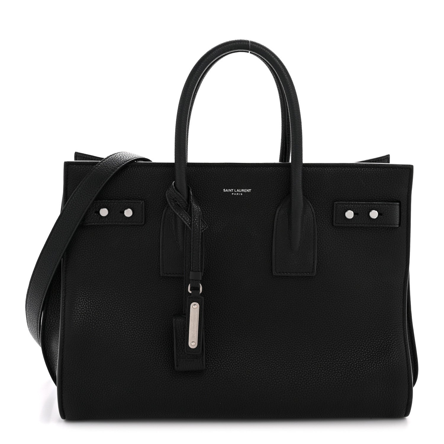 Grained Calfskin Small Supple Sac De Jour Black