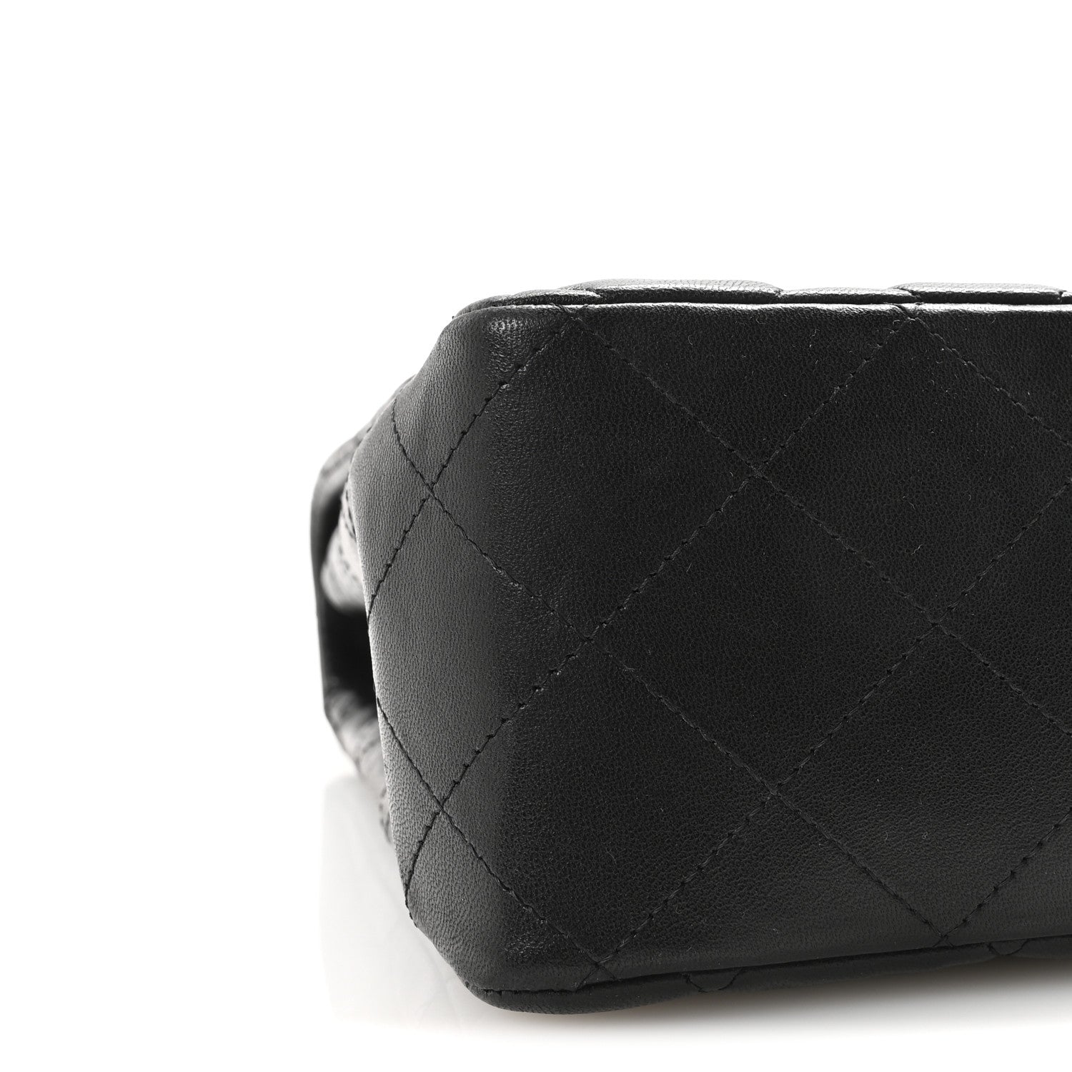 Lambskin Quilted Jumbo Single Flap Black