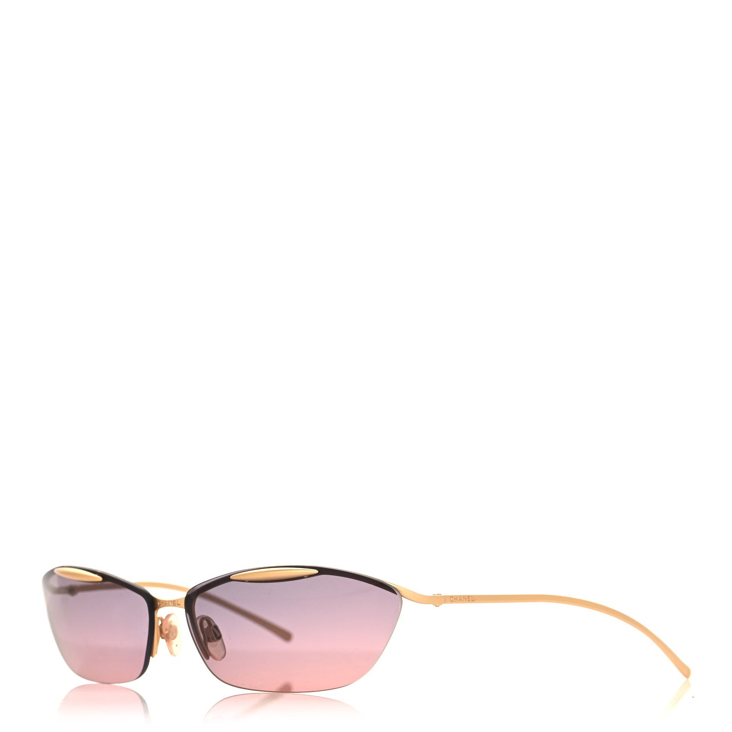 Frameless Ombre Sunglasses 15649 Gold