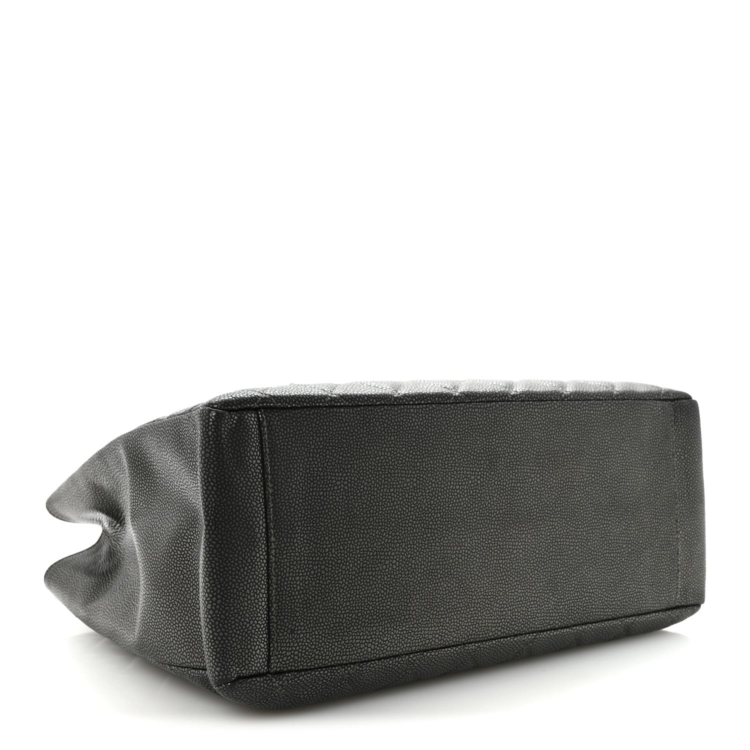 Caviar Quilted Grand Shopping Tote GST Dark Silver