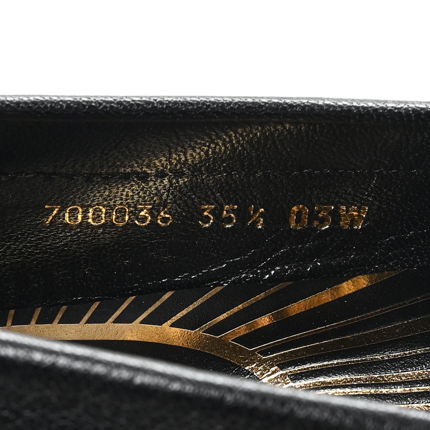 Goatskin Womens Logo 15mm Loafers 35.5 Black