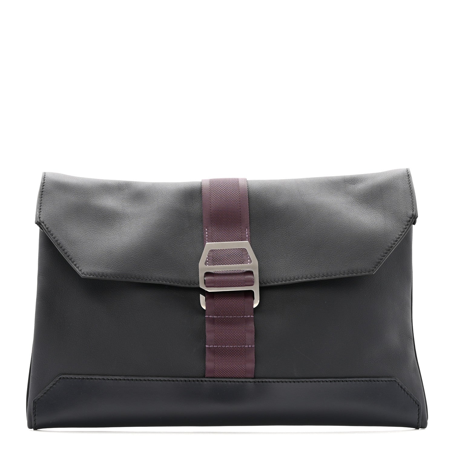 Taurillon Cristobal Vache Hunter Cityslide Clutch Bleu Indigo Raisin