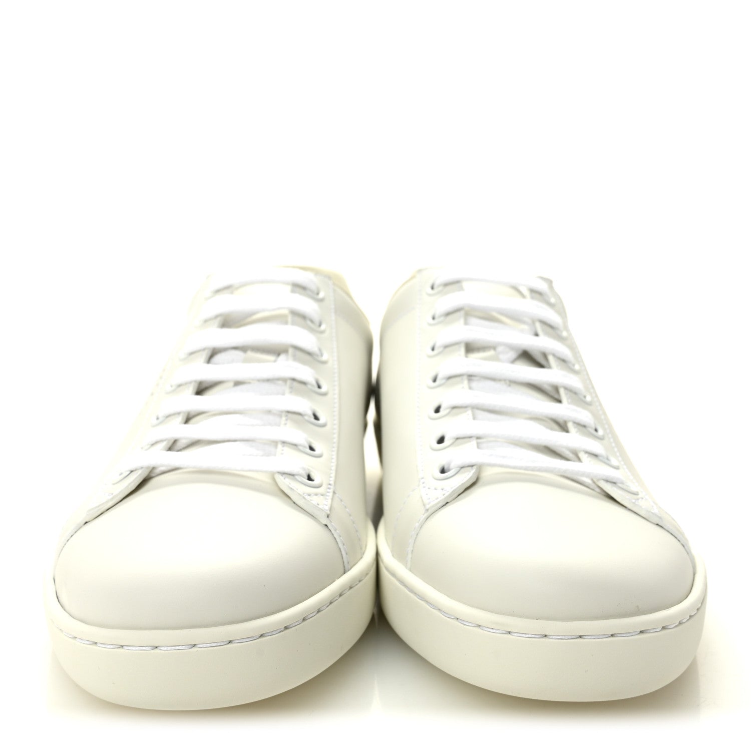 Calfskin Interlocking G Perforated Womens Ace Sneakers 38.5 White Grey Sky