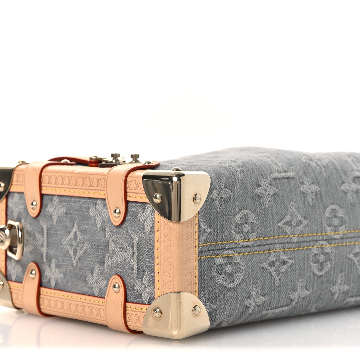 Monogram Denim Side Trunk MM Washed Gray