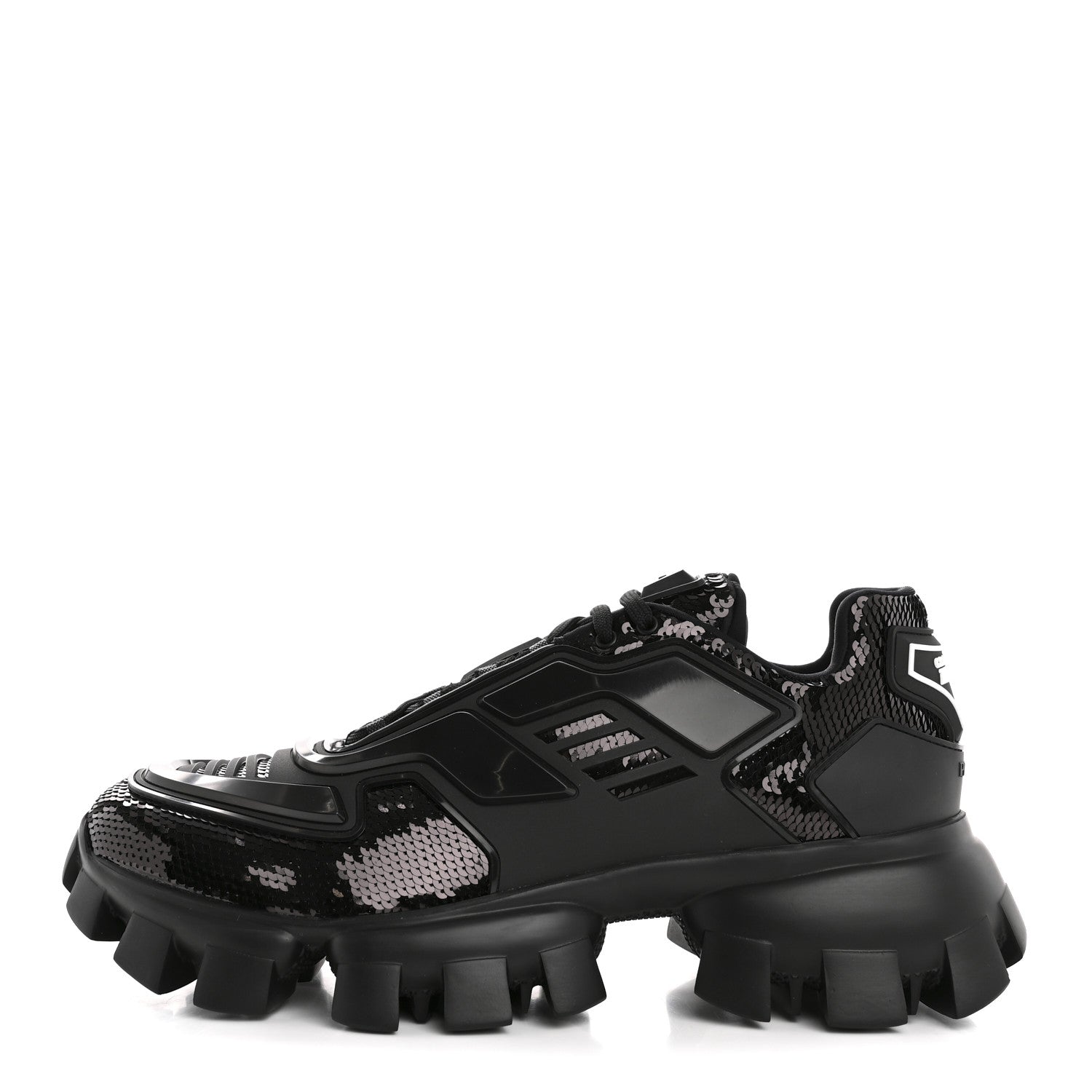 Sequin Cotton Rubber Mens Cloudbust Thunder Sneakers 9 Black