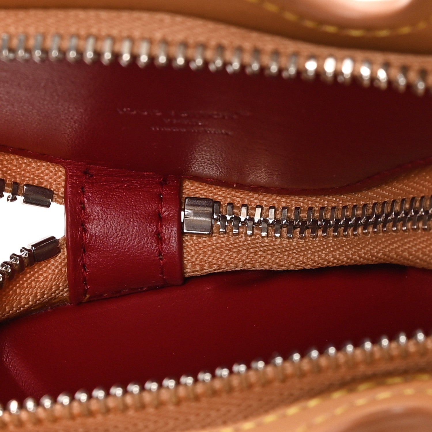 Calfskin Monogram LV Taiyaki Bag Charm Beige