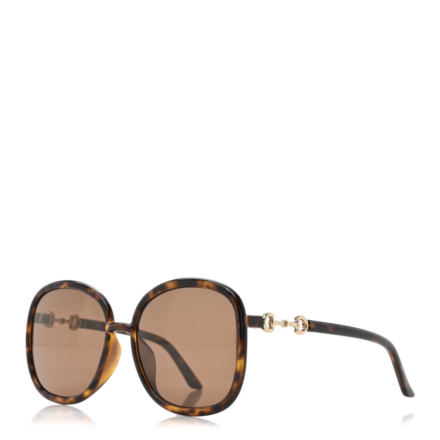 Horsebit Square Frame Sunglasses GG0892SA Tortoise