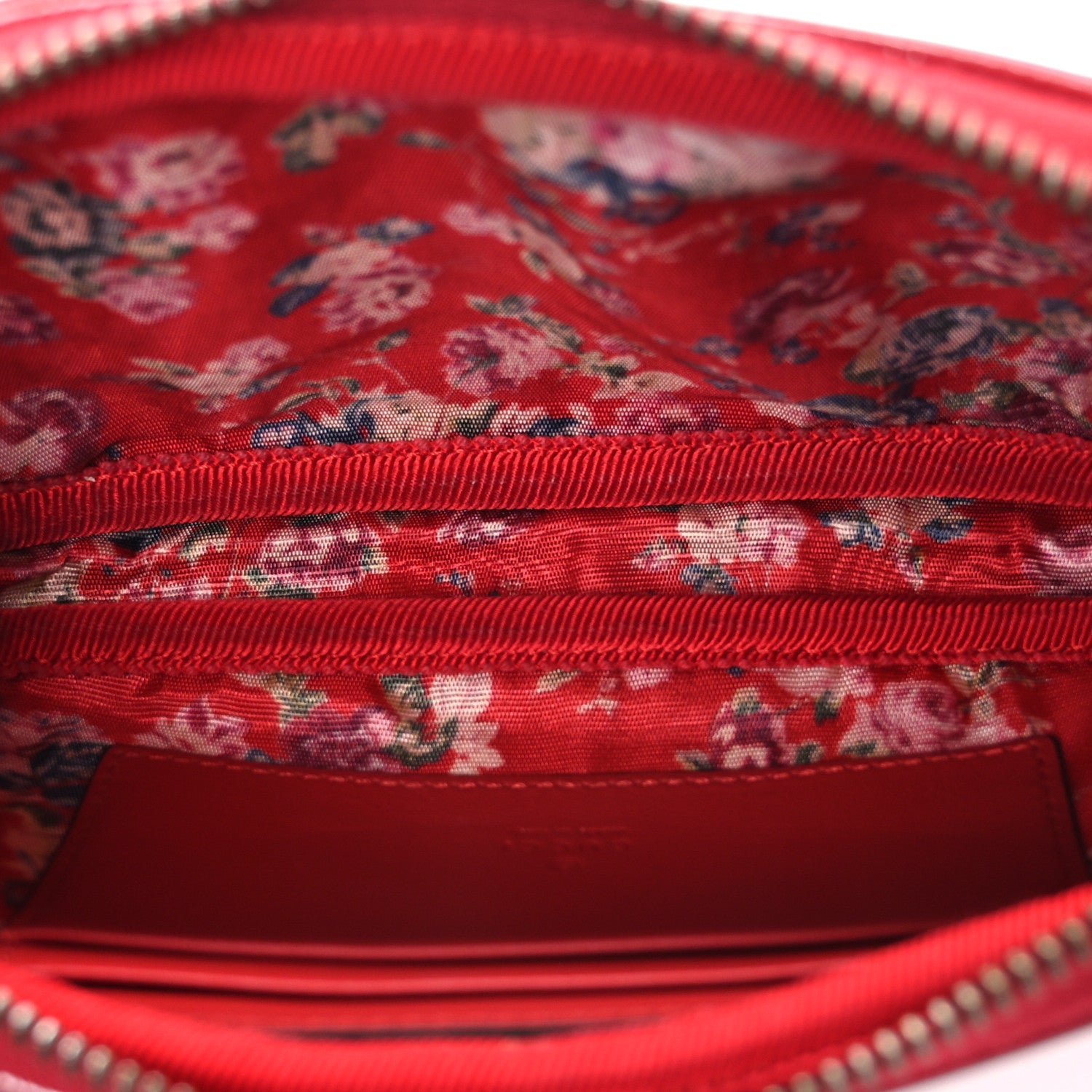 Patent Rubber Game Patch Logo Belt Bag  85 34 Hibiscus Red