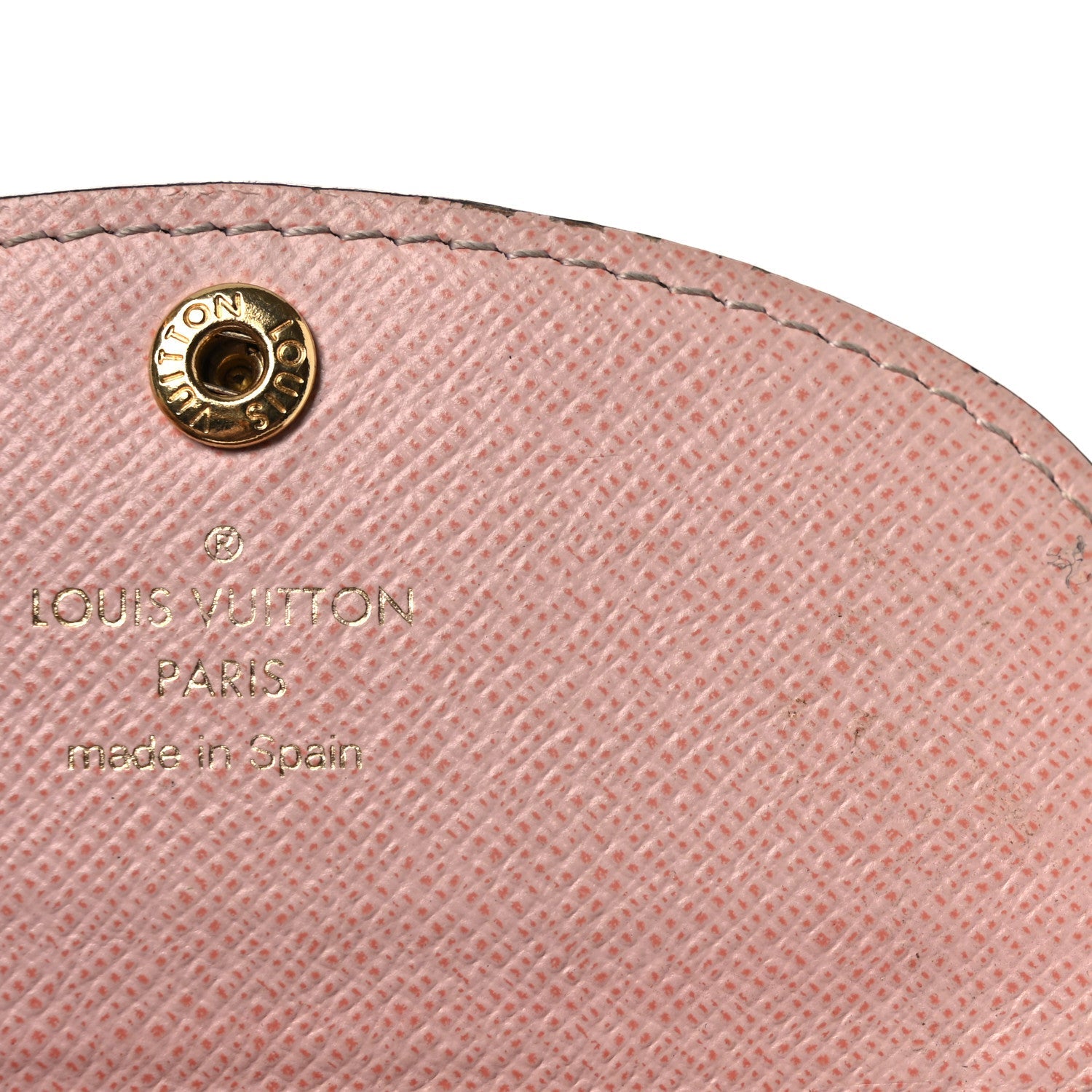 Damier Ebene Rosalie Coin Purse Rose Ballerine