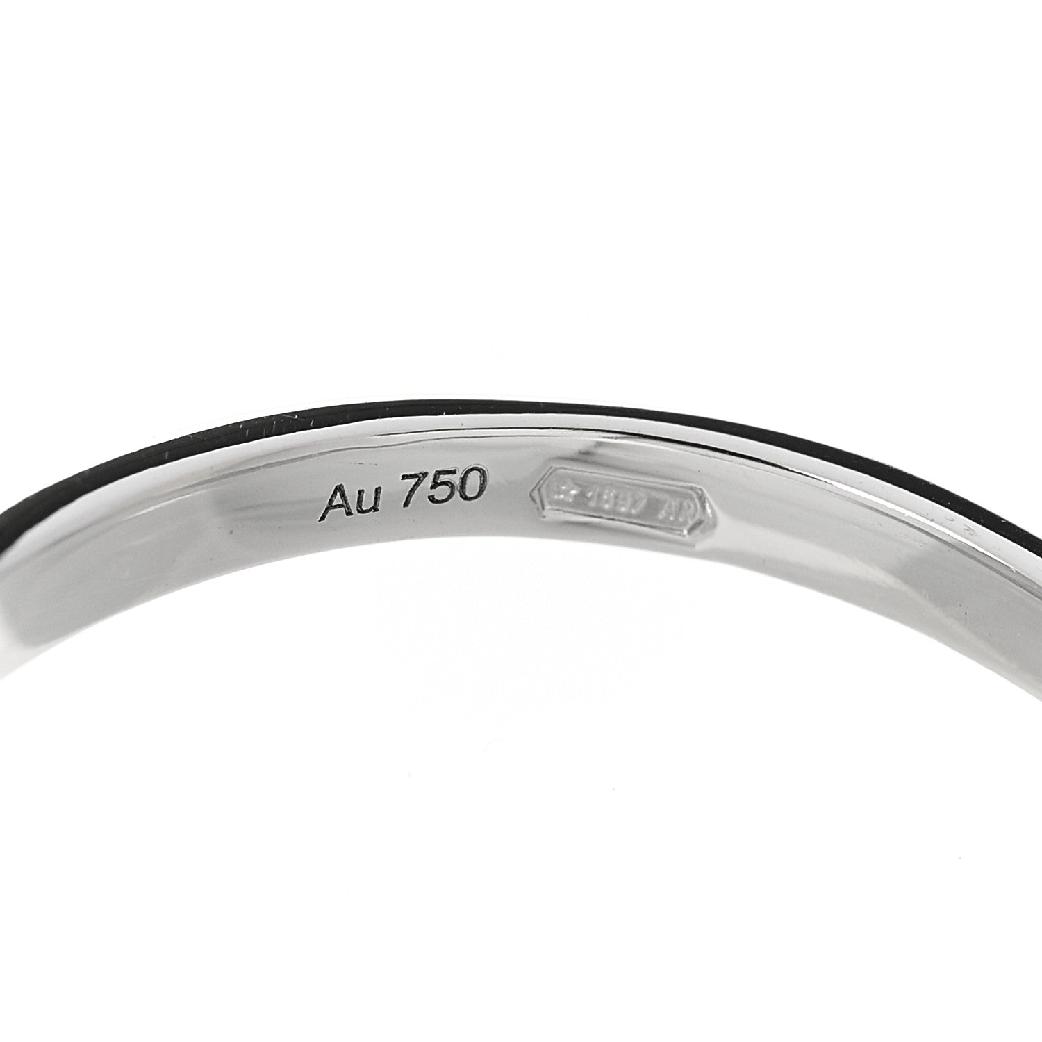 18K White Gold Diamond Heart Band Ring 54 6.75