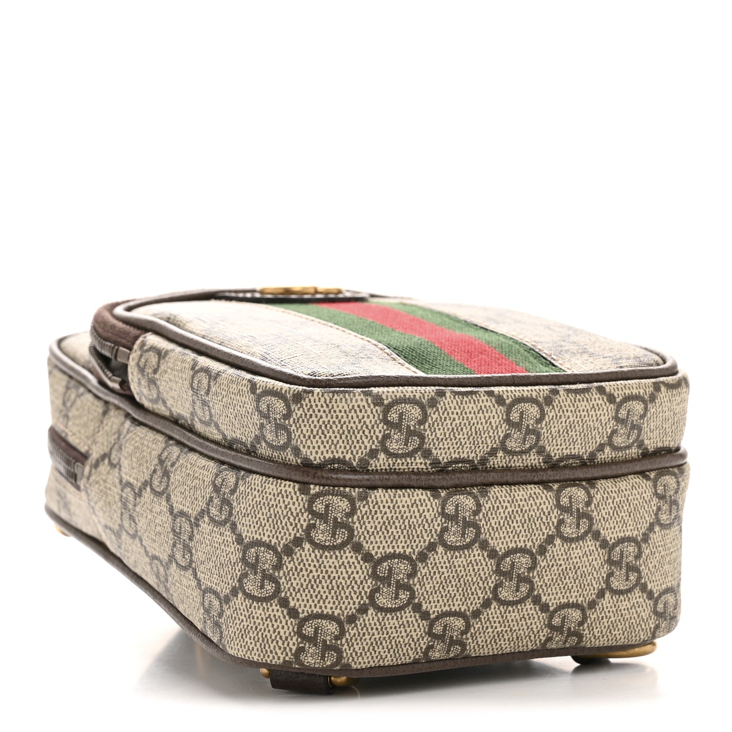 GG Supreme Monogram Web Mini Ophidia Messenger Brown