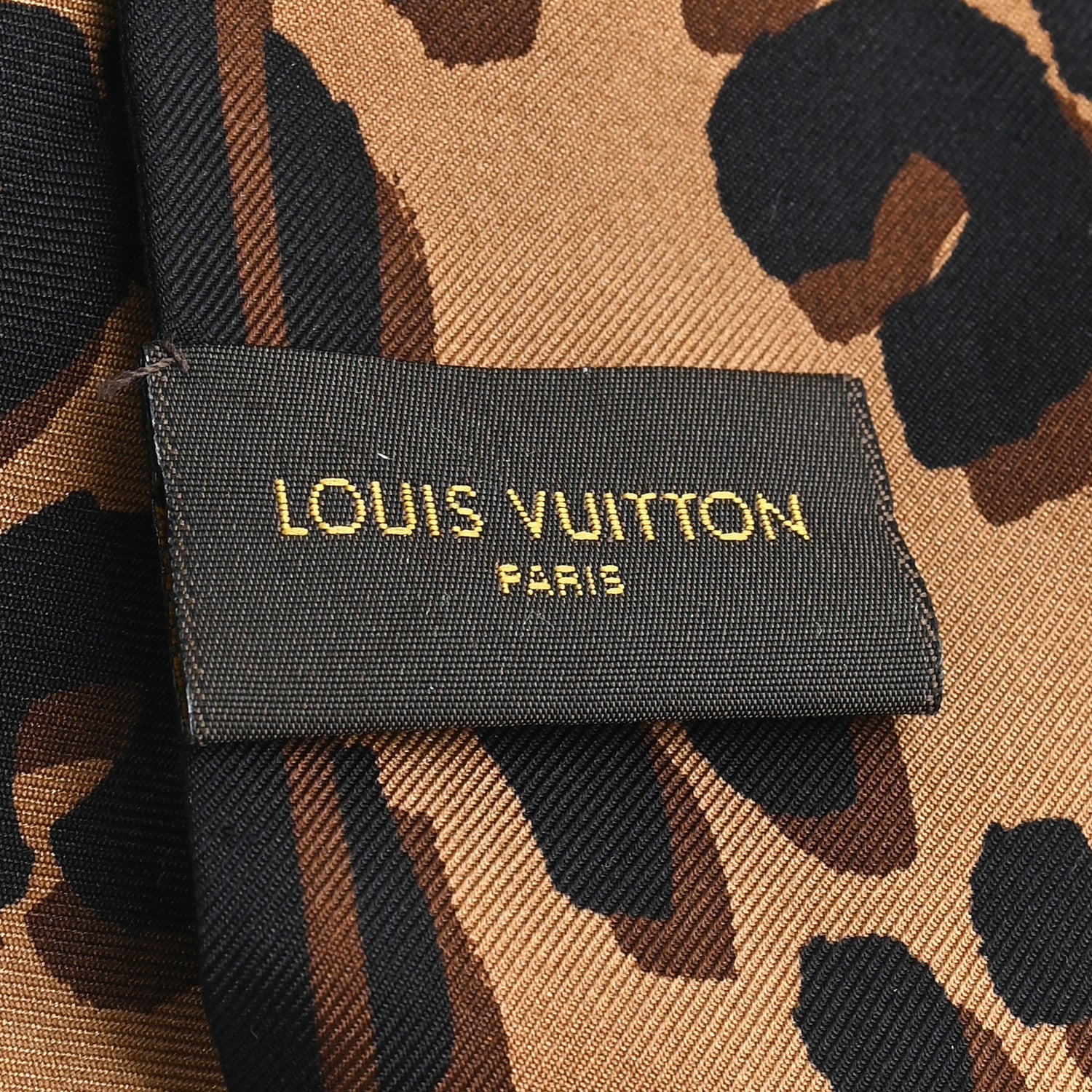 Silk Leopard Bandeau Scarf Marron