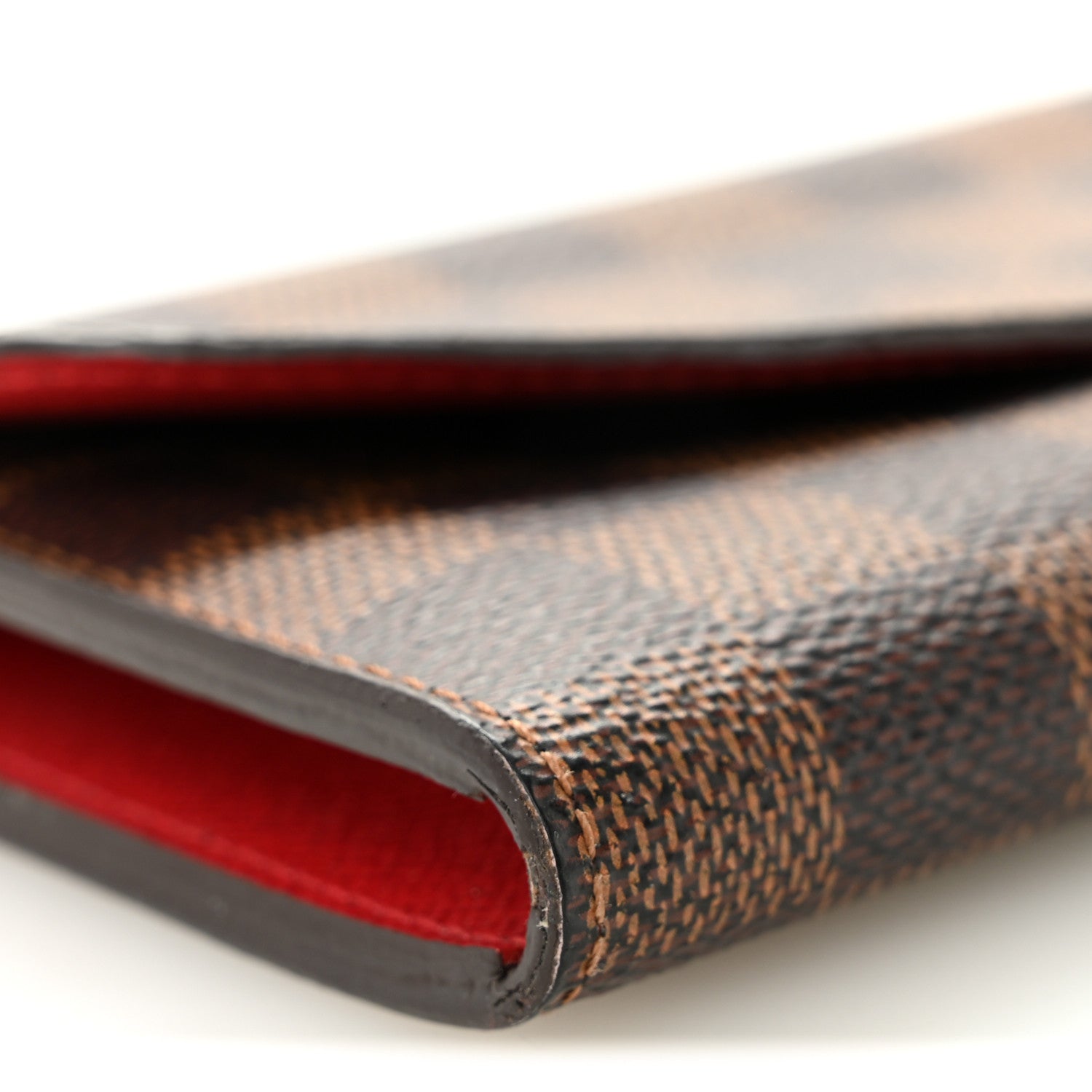 Damier Ebene Emilie Wallet Red
