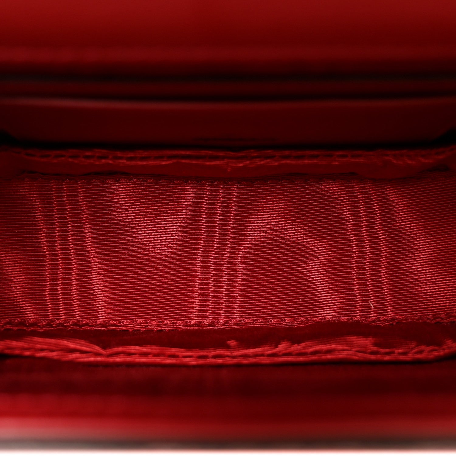 Moire Fabric Calfskin Rhinestone Monogram Monochrome Lizard Embossed Mini Bamboo 1947 Top Handle Chain Bag Red