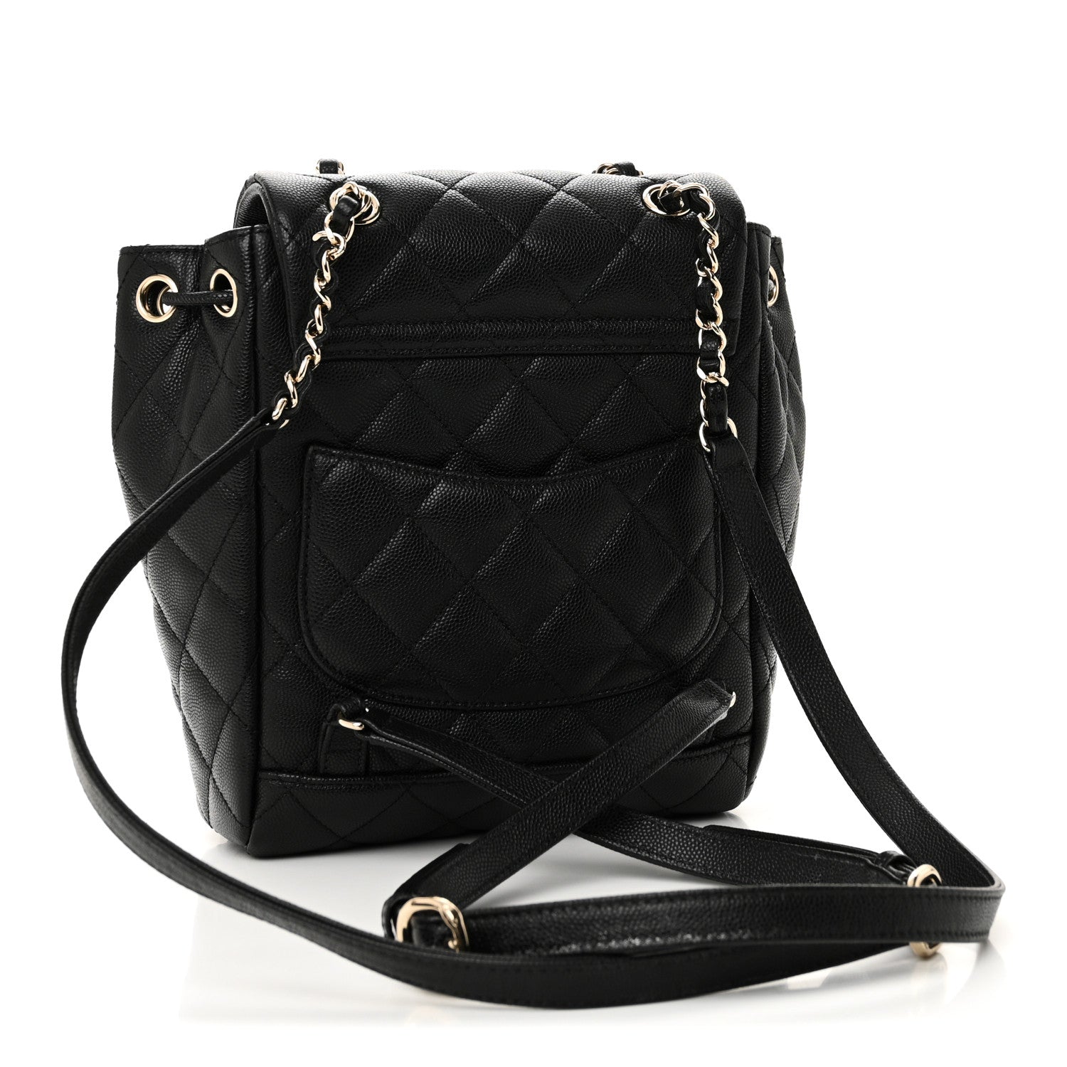 Caviar Quilted Mini Urban Spirit Backpack Black