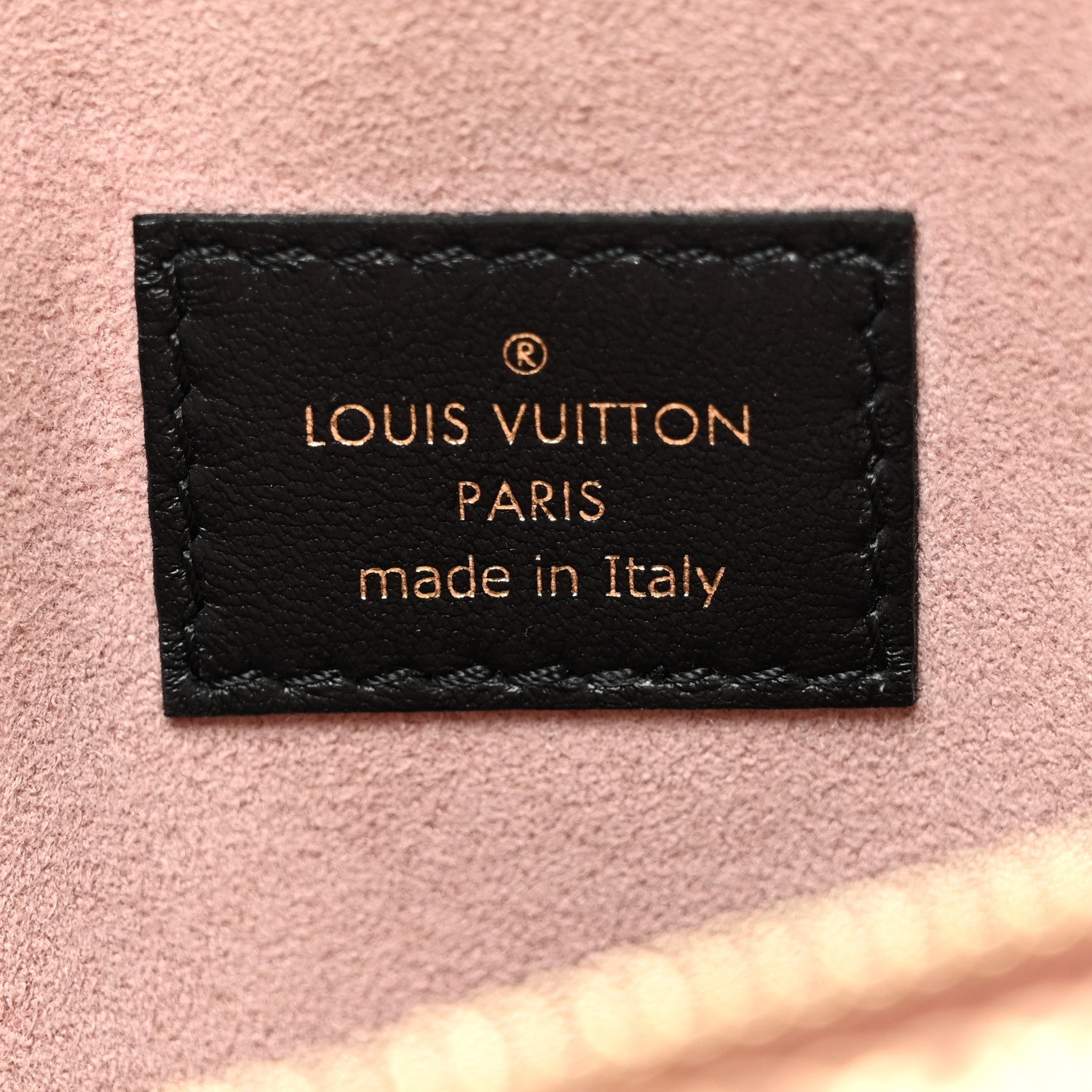 Lambskin Embossed Monogram Coussin PM Black