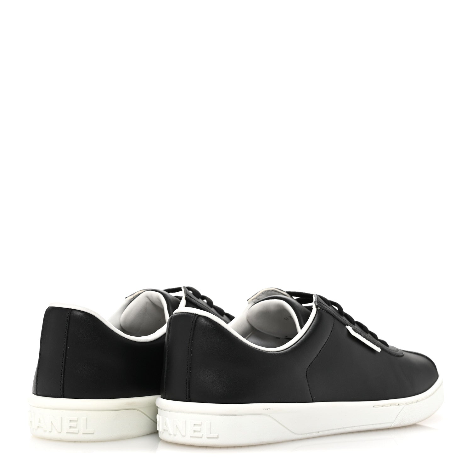 Calfskin CC Womens Sneakers 40 Black