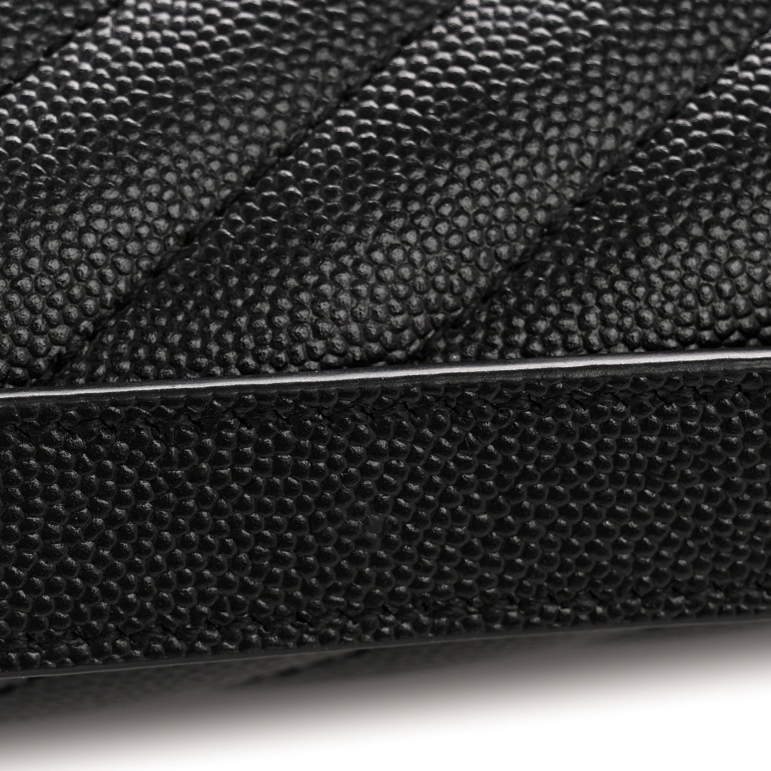 Grain De Poudre Textured Mixed Matelasse Large Triquilt Monogram Monochrome Satchel Black