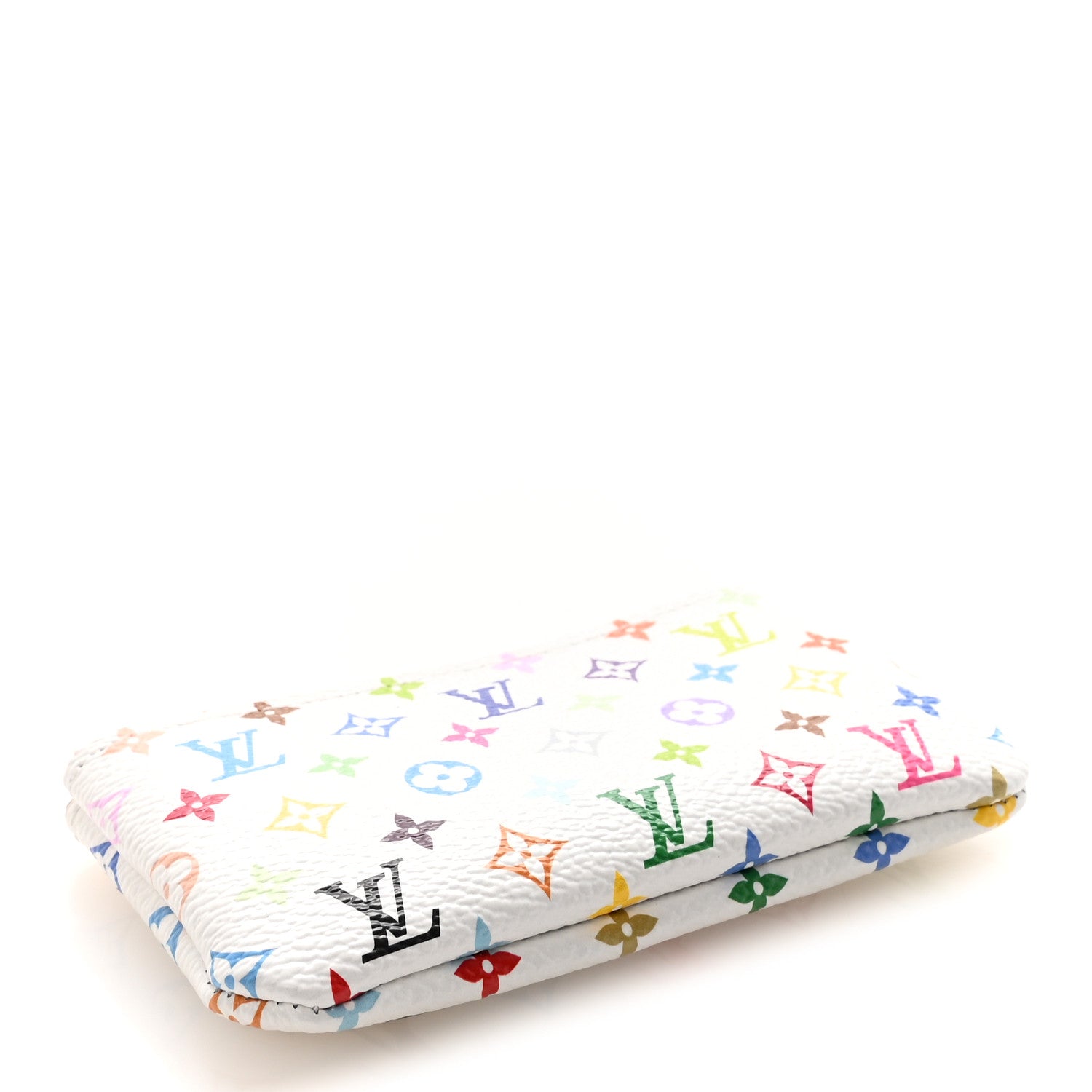 LV X TM Monogram Multicolor Key Pouch White