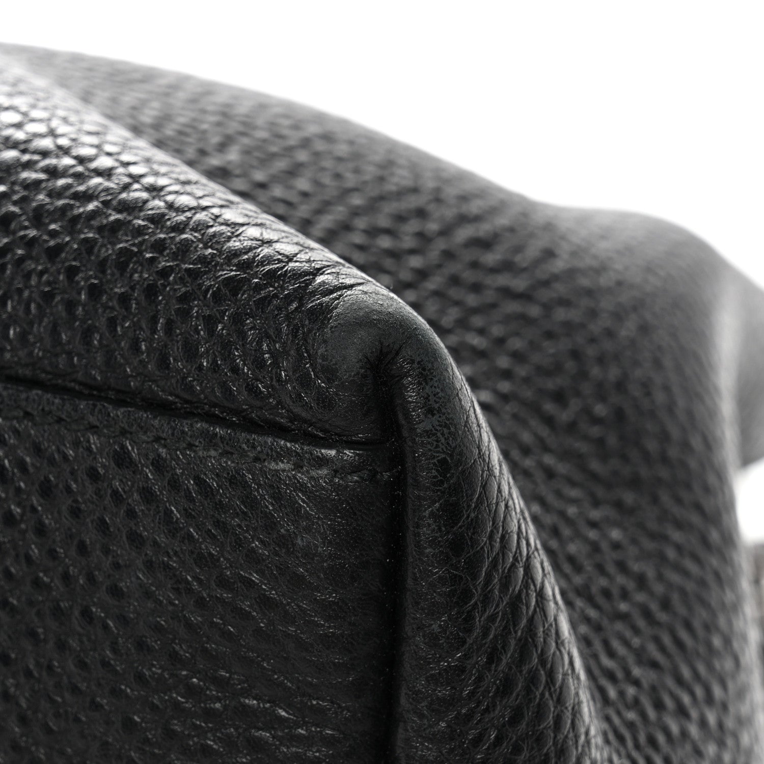 Pebbled Calfskin Studded Medium Soho Chain Shoulder Bag Black