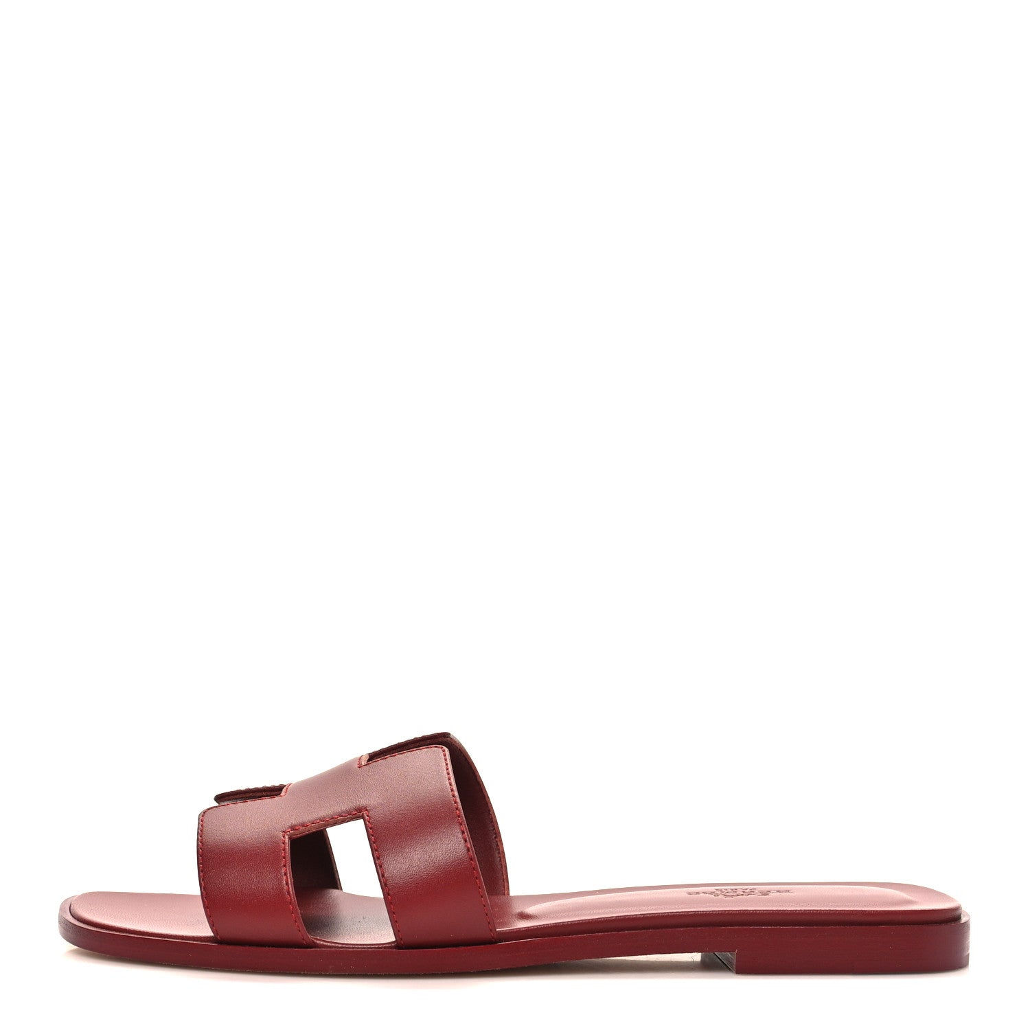 Box Calfskin Oran Sandals 39 Rouge Tomette