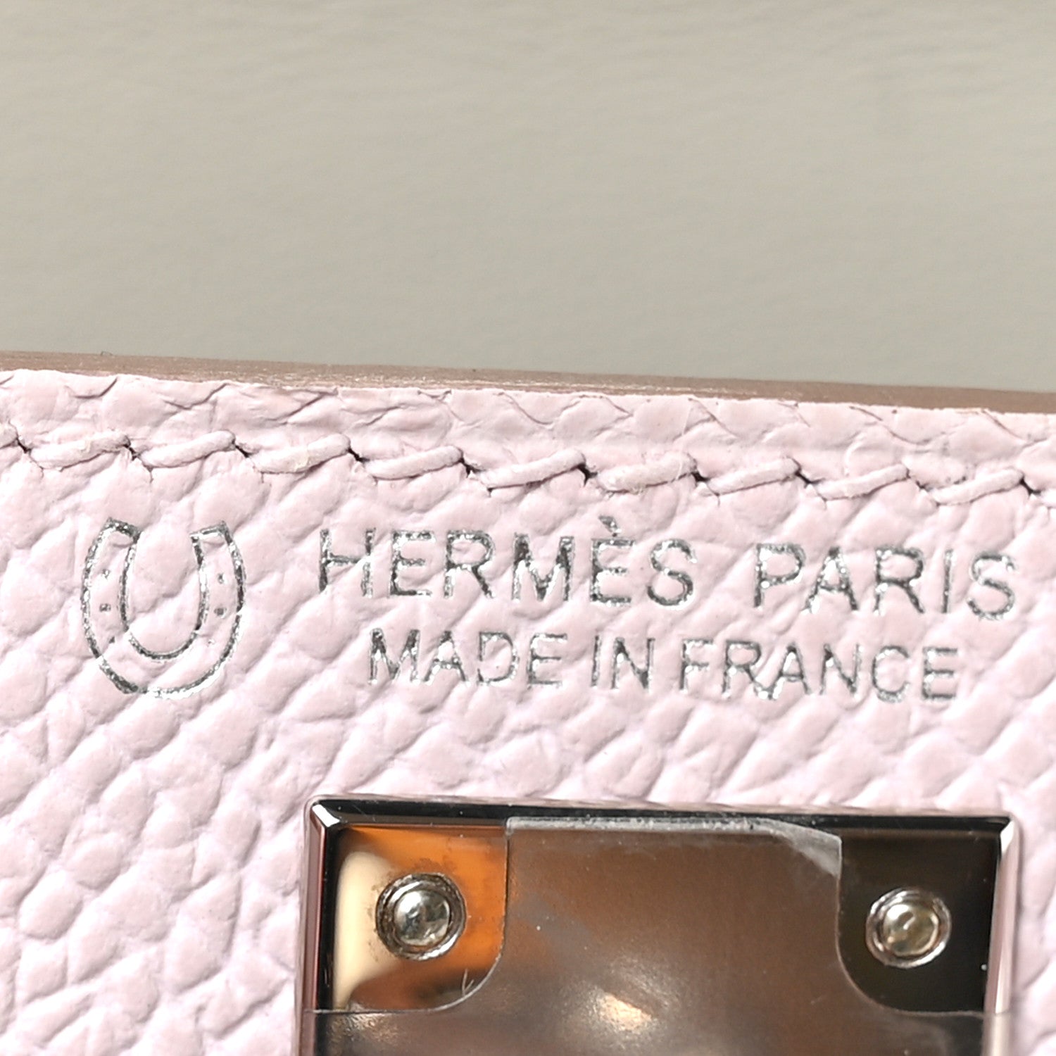Epsom Horseshoe Mini Kelly Sellier 20 Mauve Pale Gris Perle