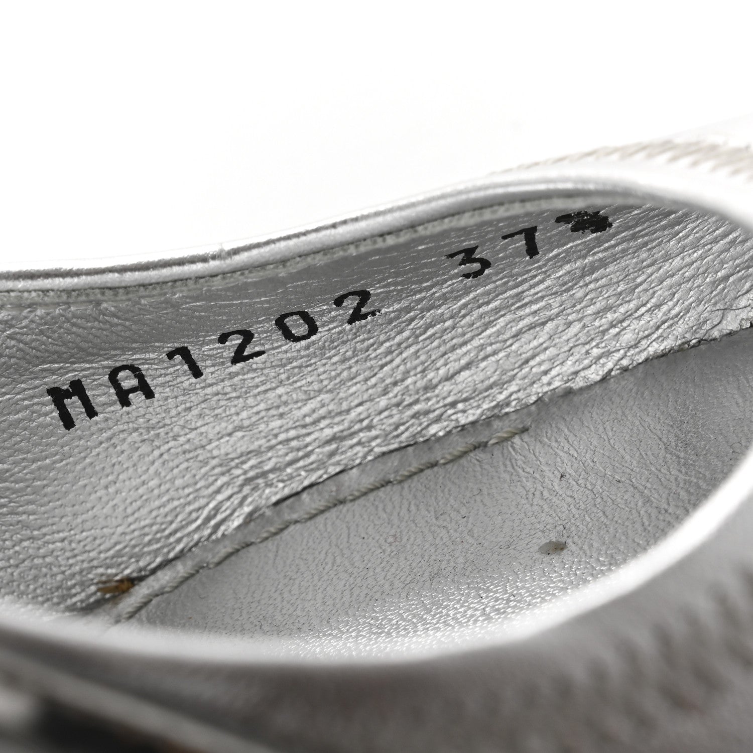 Metallic Lambskin Archlight Slingback Pumps 37.5 Argent