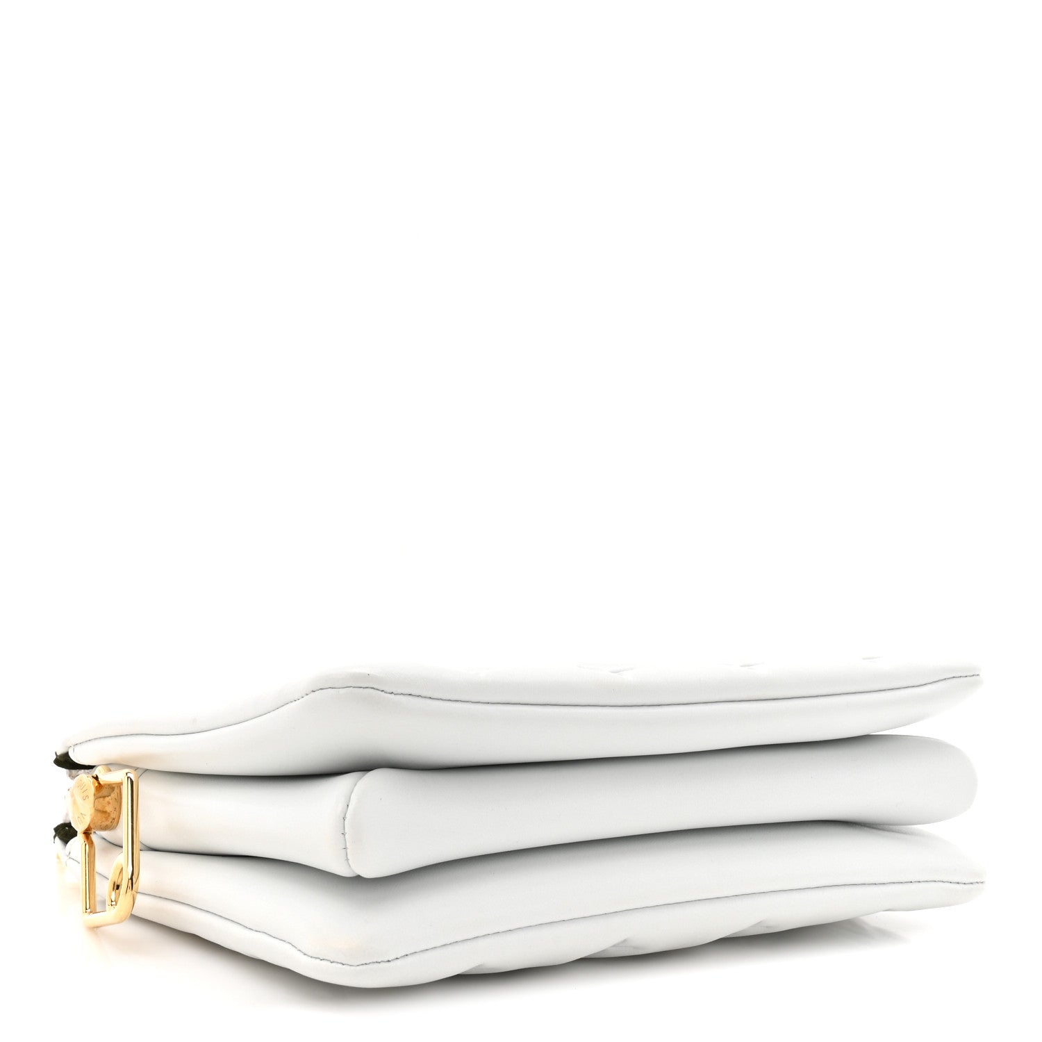 Lambskin Embossed Monogram Coussin BB White