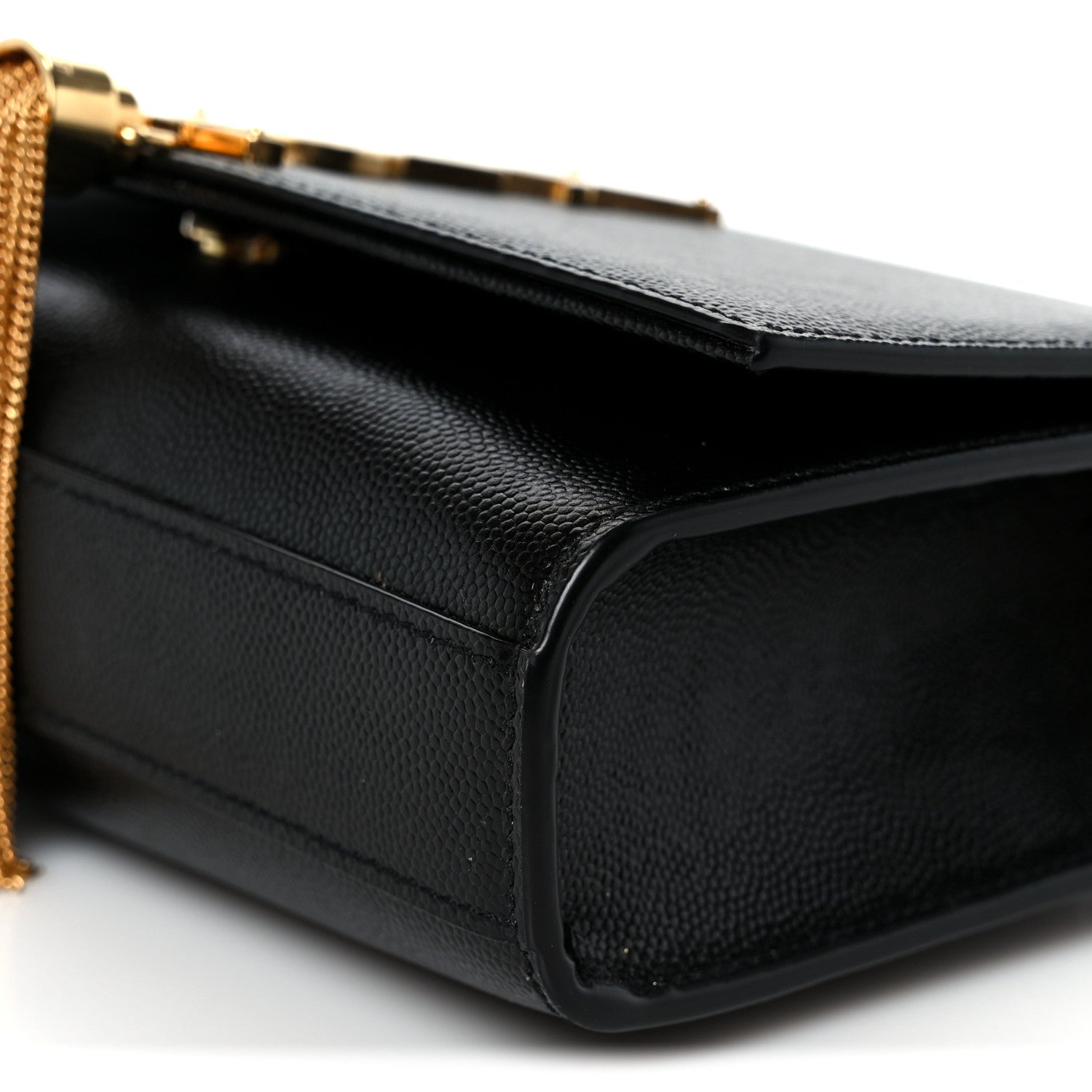 Calfskin Small Classic Monogram Kate Tassel Satchel Black