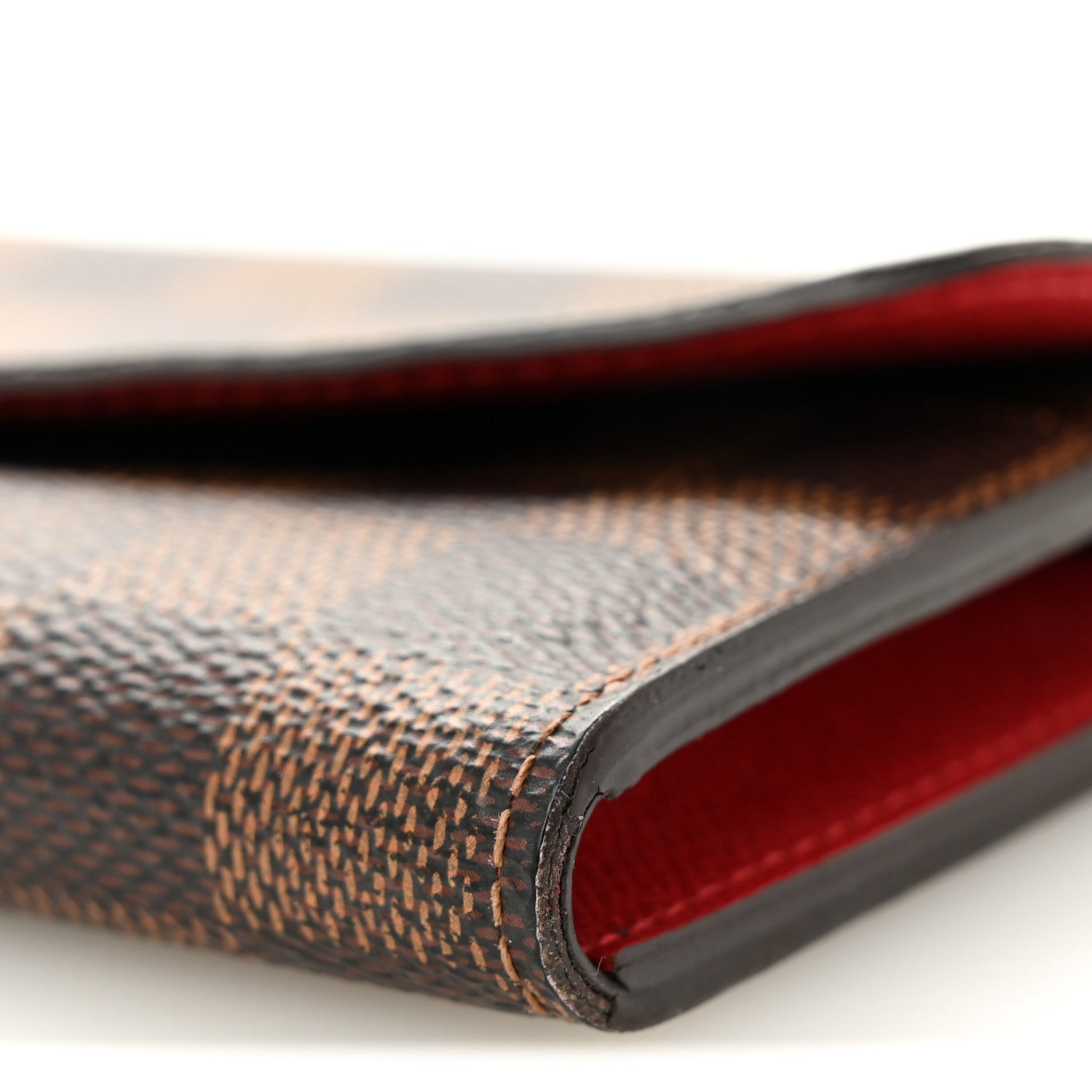 Damier Ebene Emilie Wallet Red
