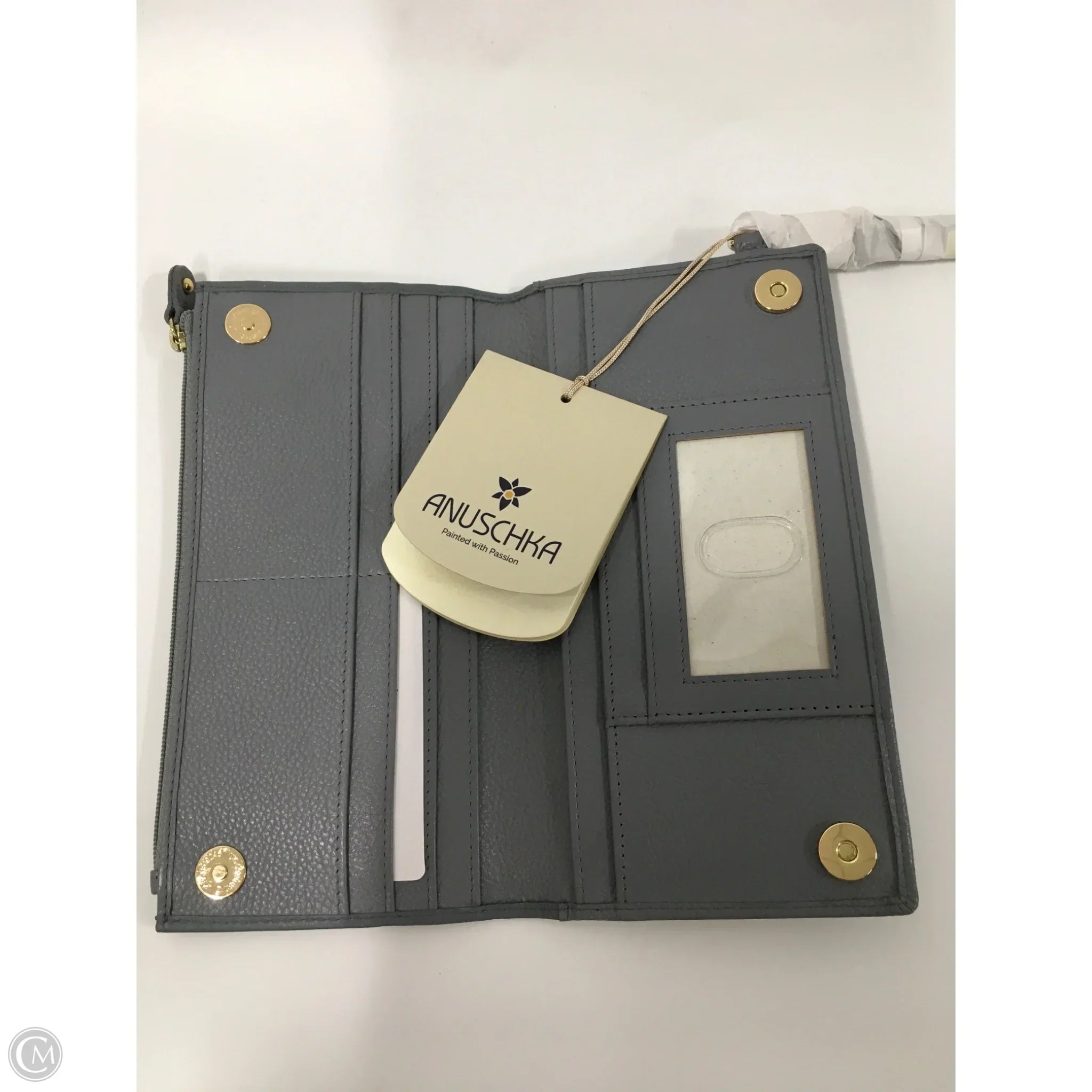 Wallet Leather By Anuschka, Size: Large