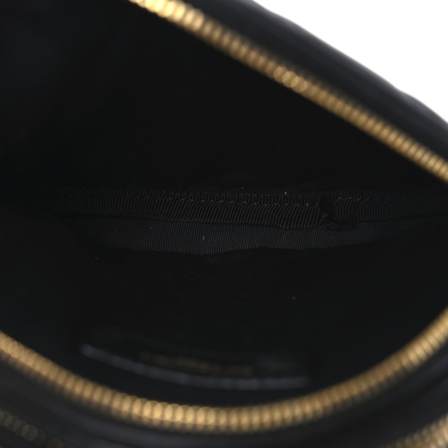Lambskin Quilted Round Le Maillon Round Tassel Chain Crossbody Bag Black