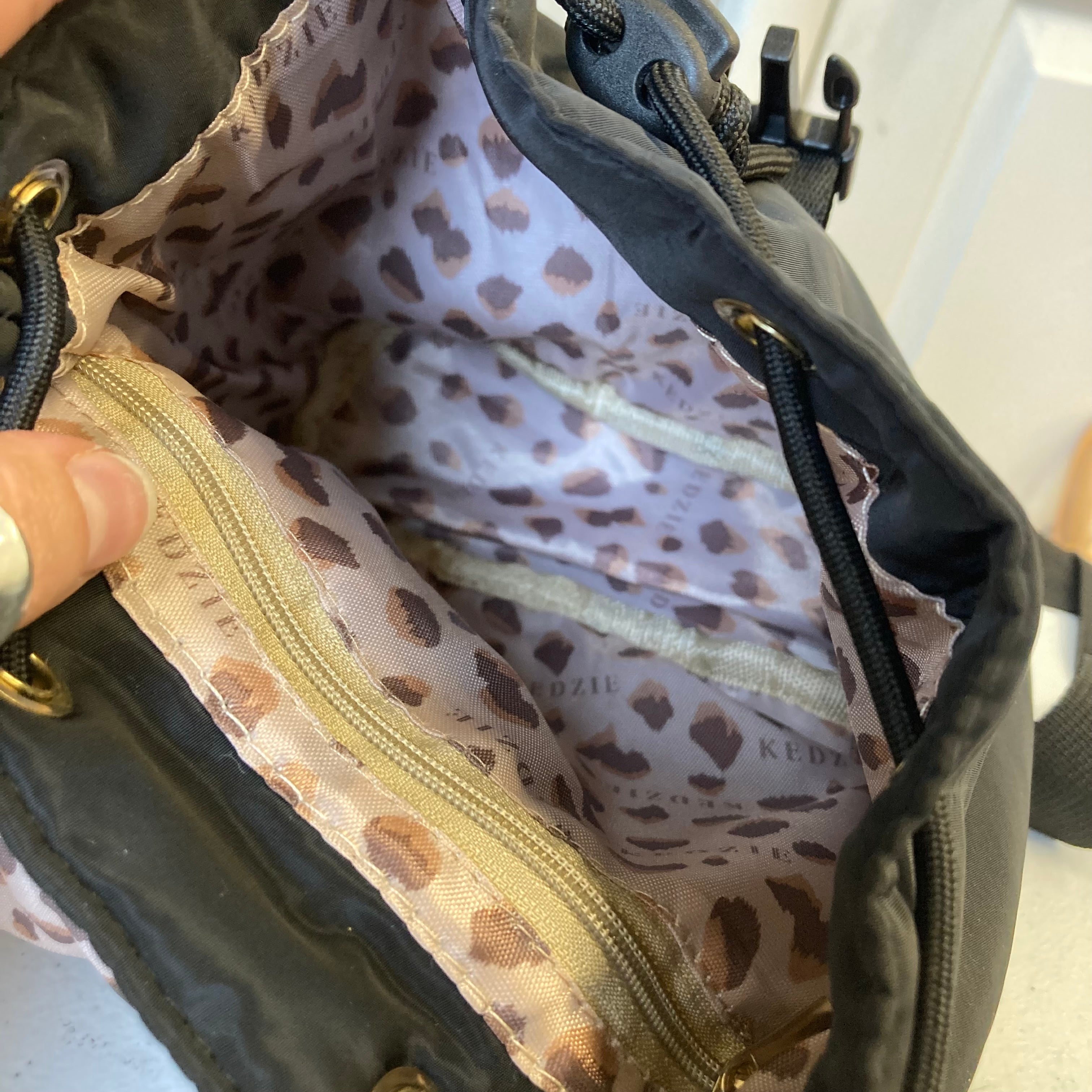 Backpack By Kedzie In Black, Size:Small