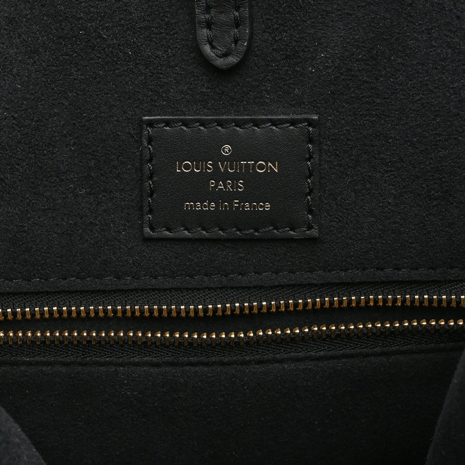 Calfskin Monogram Fold Tote MM Black Wine Cream