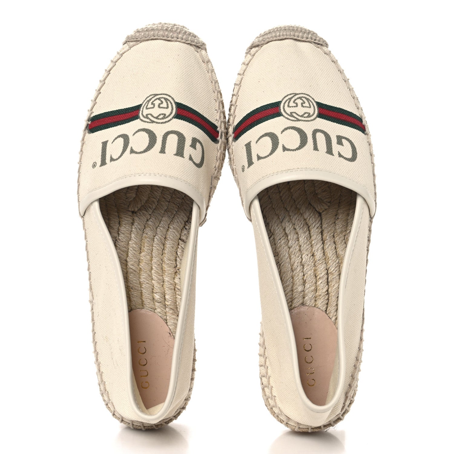 Canvas Logo Espadrilles 36 Greggio White