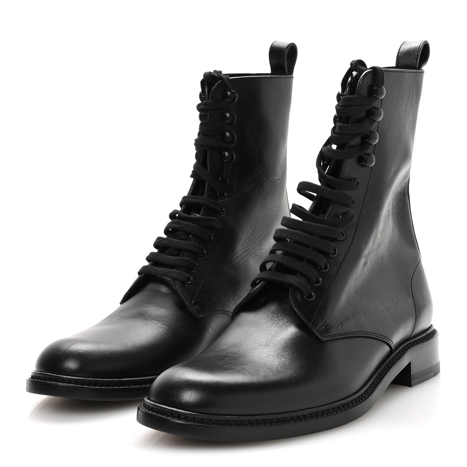 Stalker Lambskin Mens Army 20 Lace Up Boots 40 Black